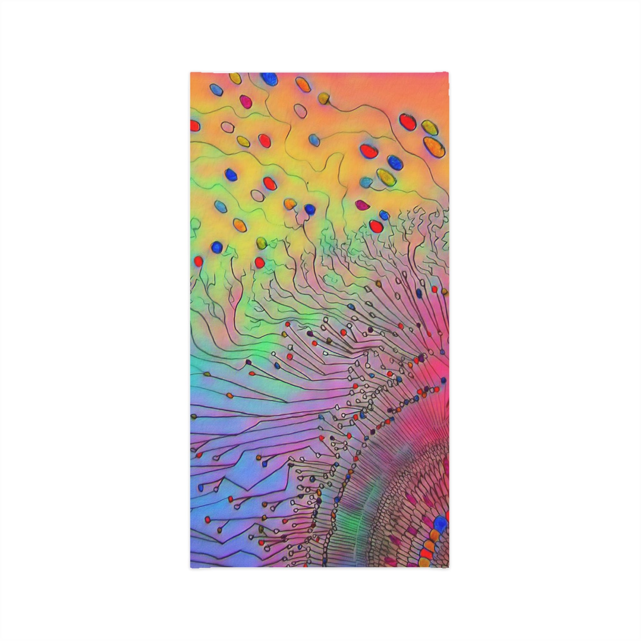 Psychedelic Floral Neck Gaiter – Rainbow Dandelion Lightweight Face Shield