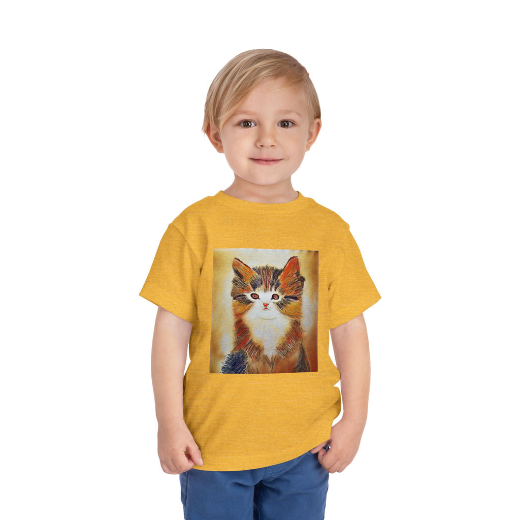 Adorable Watercolor Kitten Toddler Tee