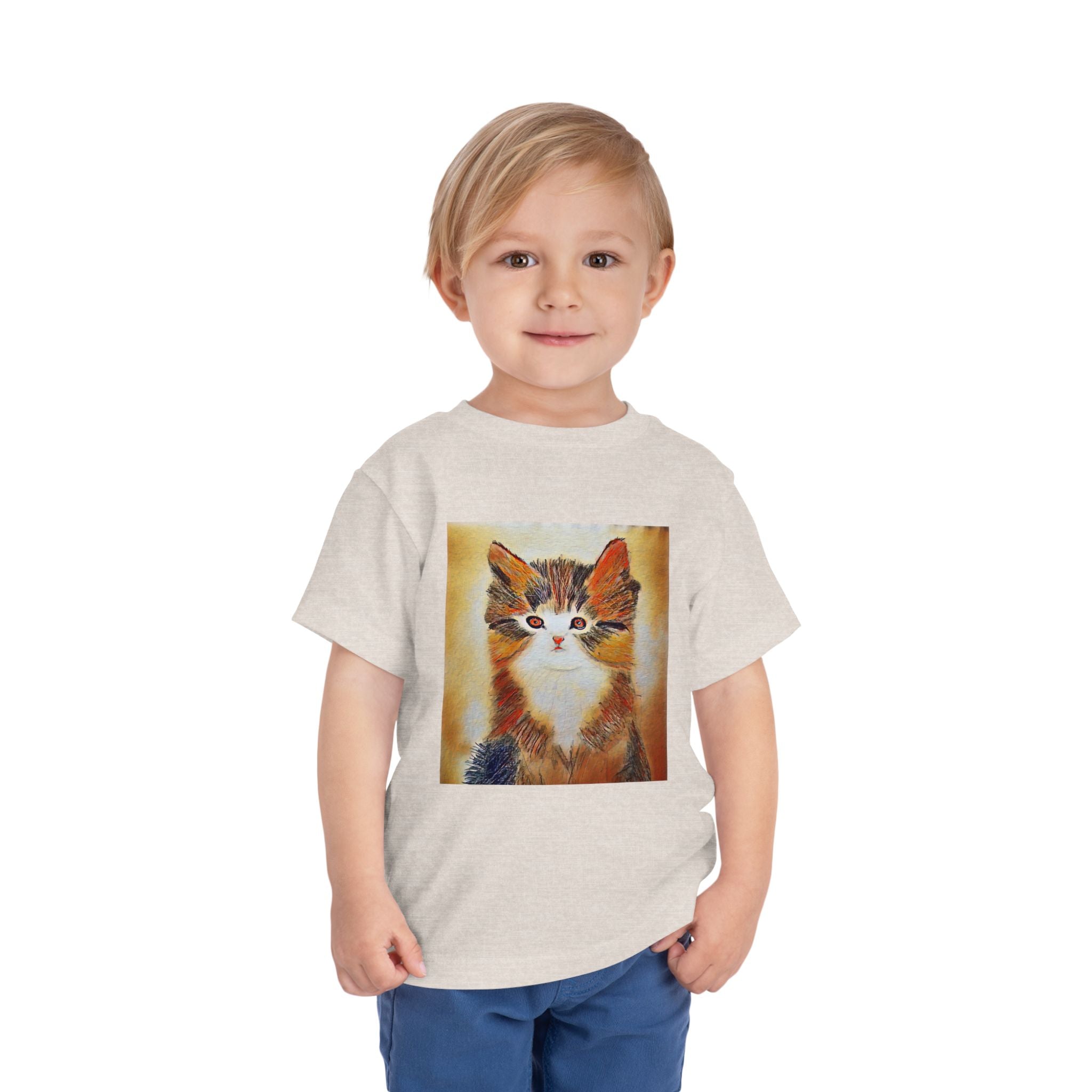 Adorable Watercolor Kitten Toddler Tee
