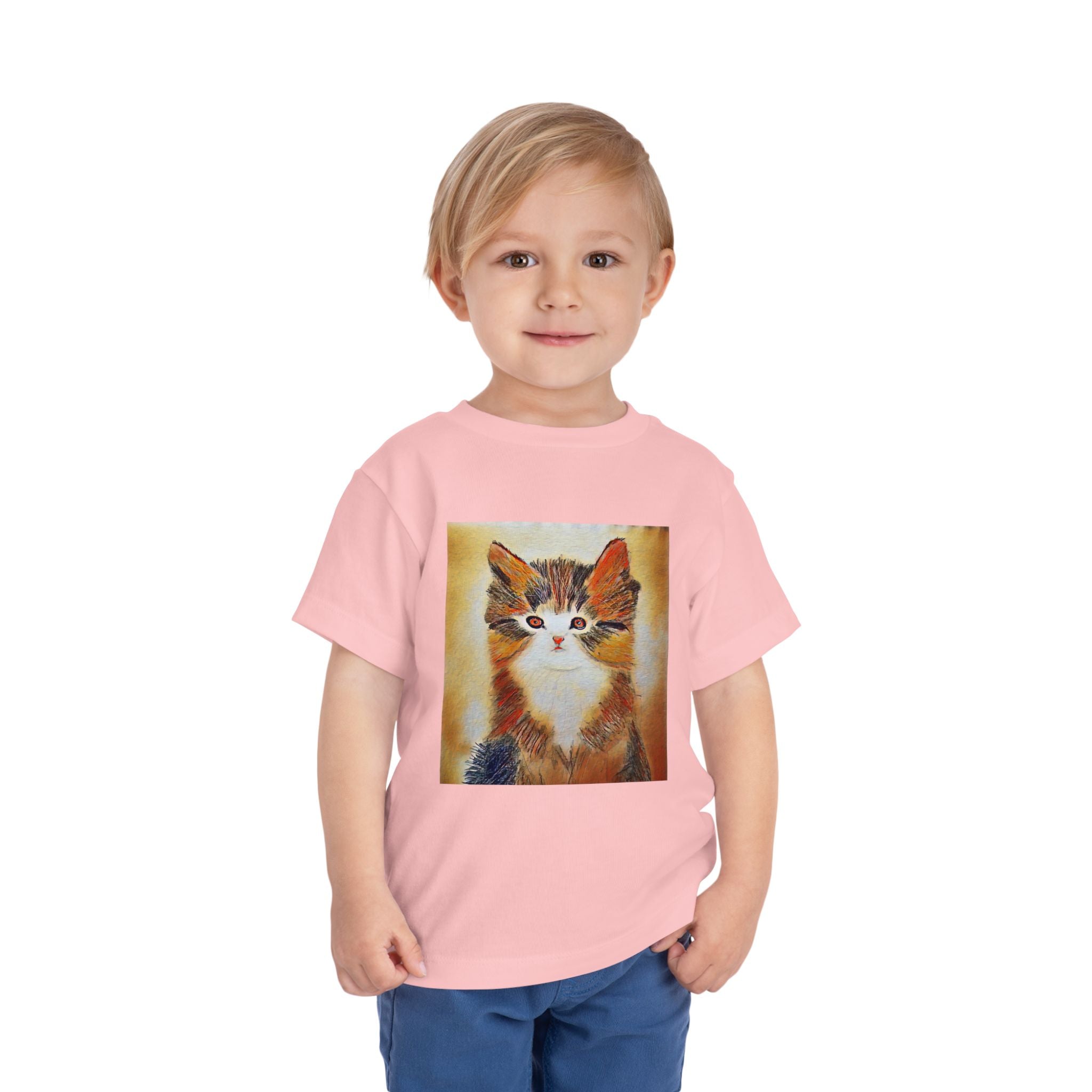 Adorable Watercolor Kitten Toddler Tee