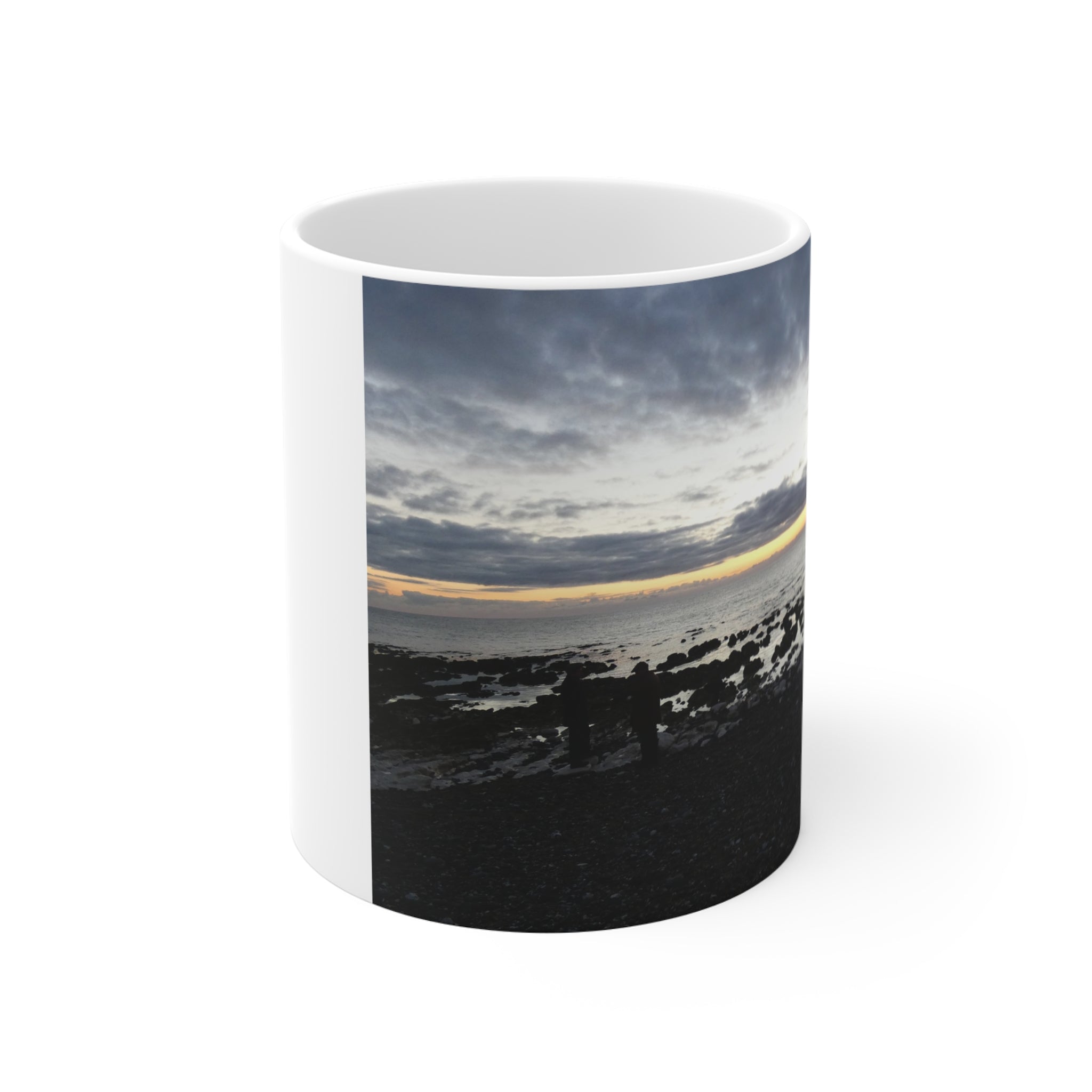 Sunset Beach Photo Mug | 11oz Coastal Sunrise Ceramic Coffee Cup | Ocean Gift