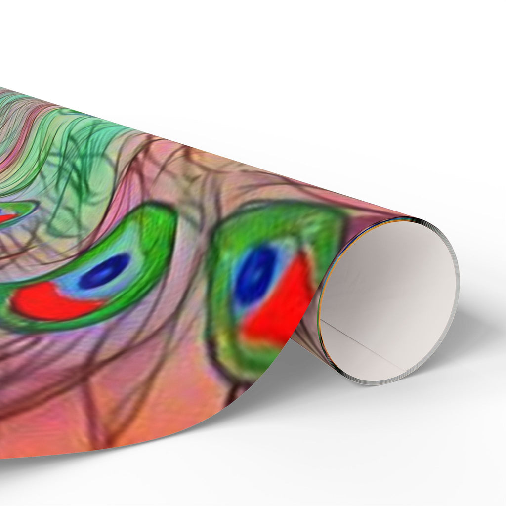Peacock Feather Wrapping Paper – Vibrant Watercolor Gift Wrap