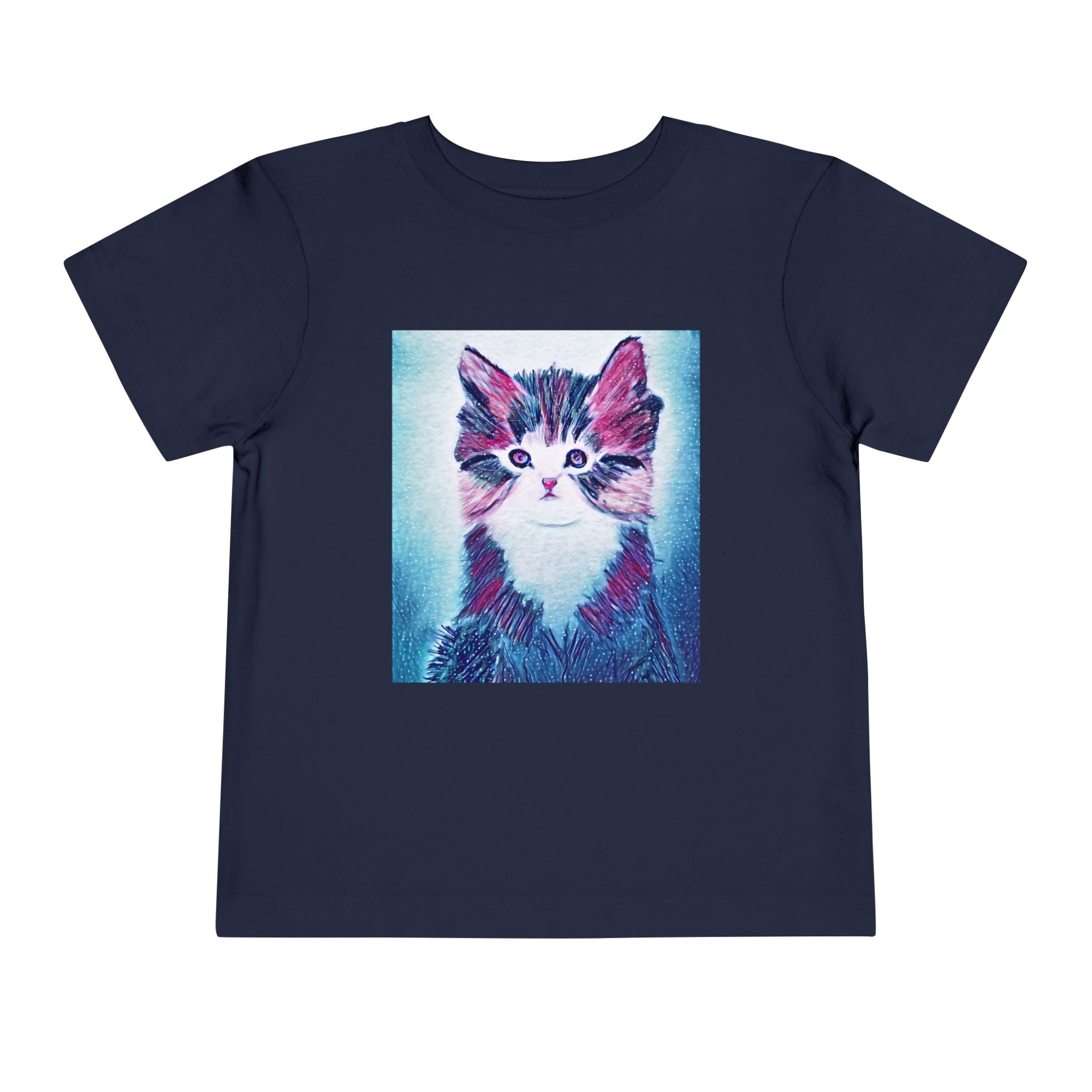 Cute Watercolor Kitten Toddler Tee