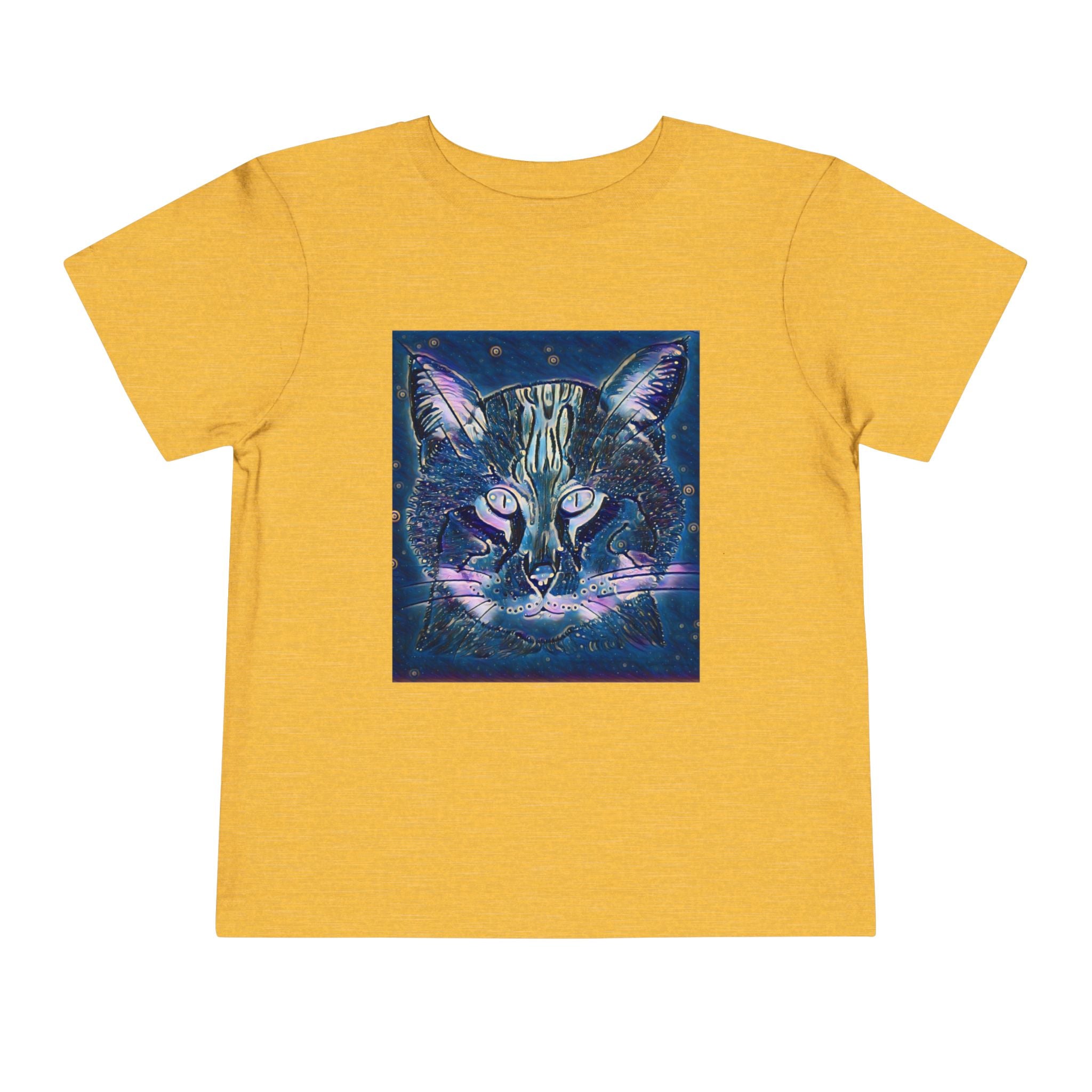 Toddler Tee — Mystical Galaxy Cat Graphic Shirt