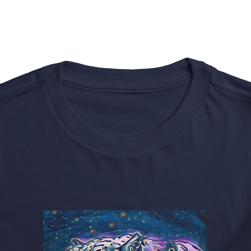 Galaxy Leopard Toddler Tee — Cosmic Animal Print Kids Shirt