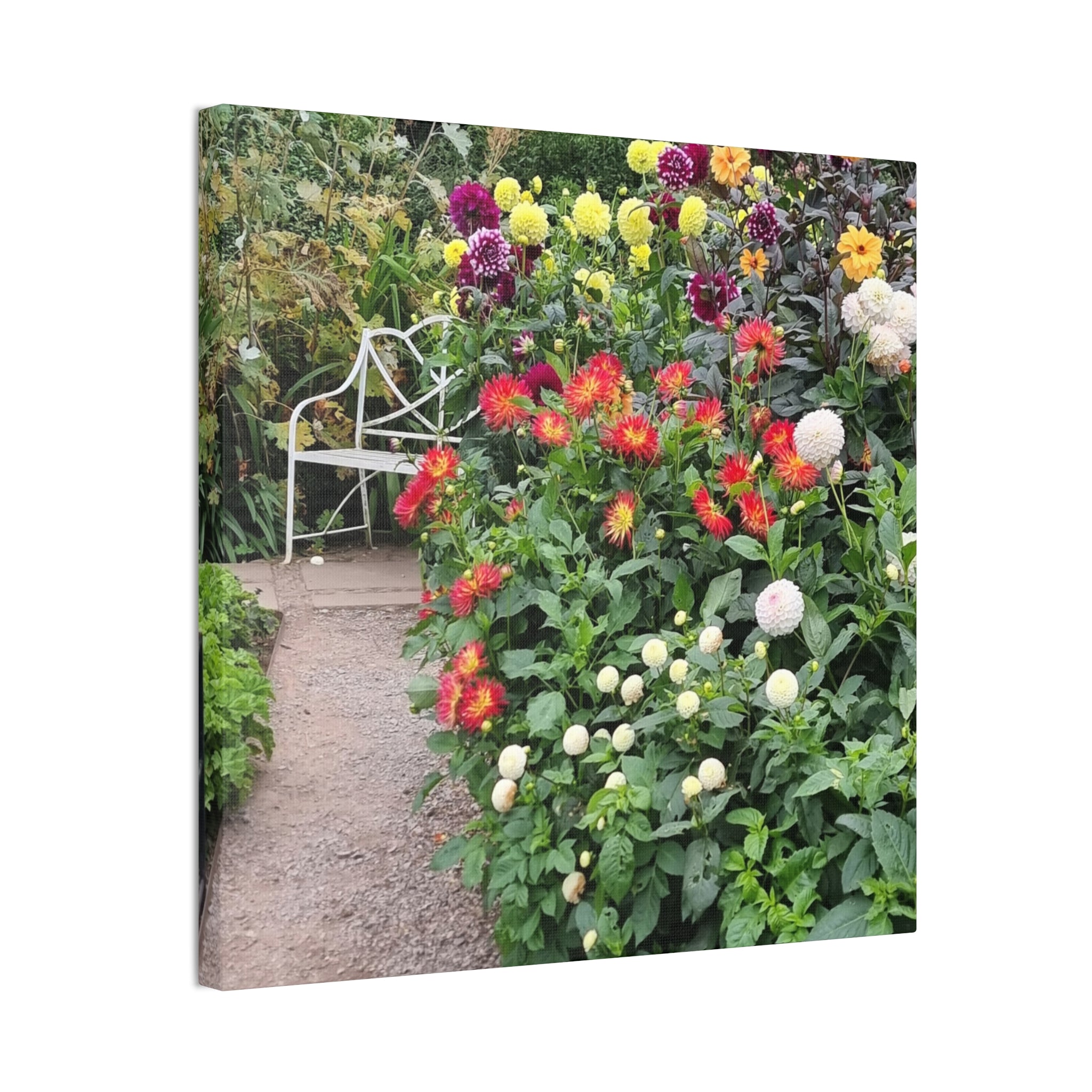 Floral Garden Path Canvas Print — Stretched Wall Art