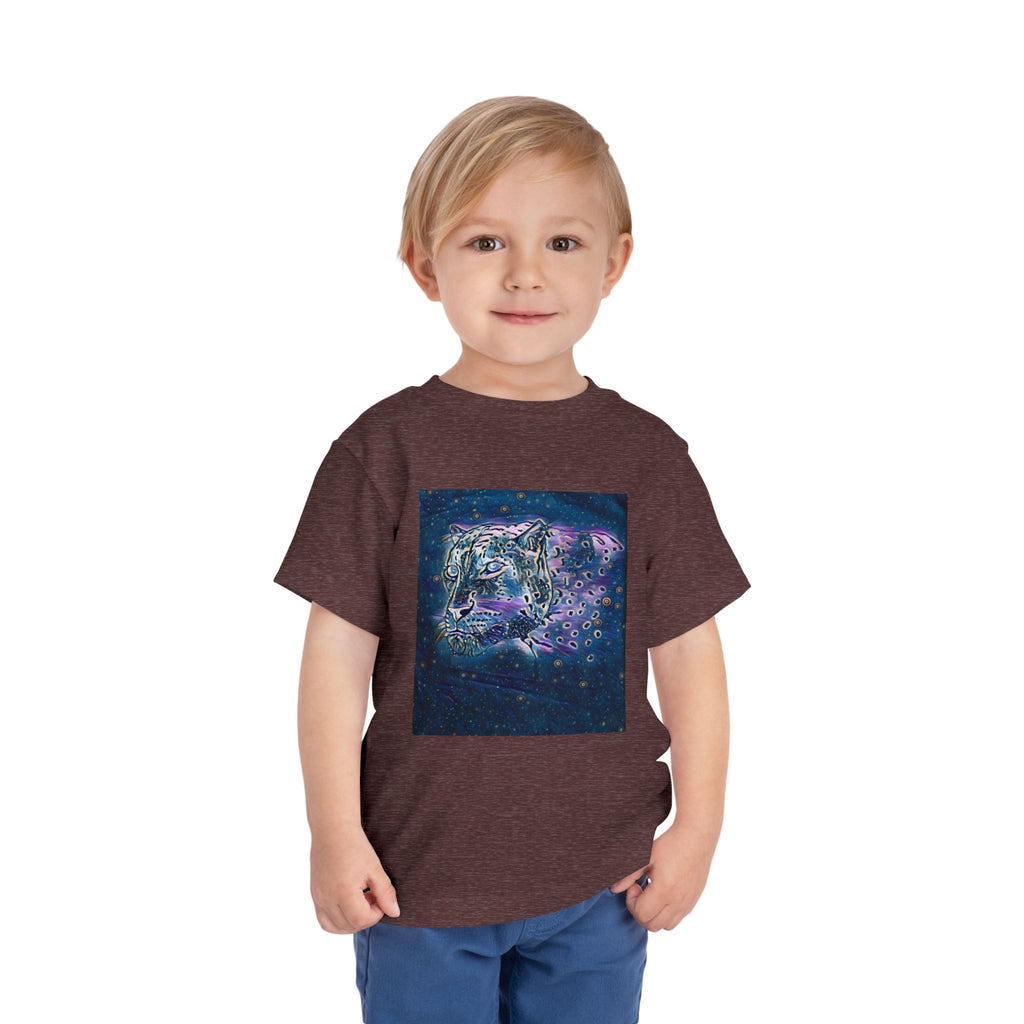 Galaxy Leopard Toddler Tee — Cosmic Animal Print Kids Shirt