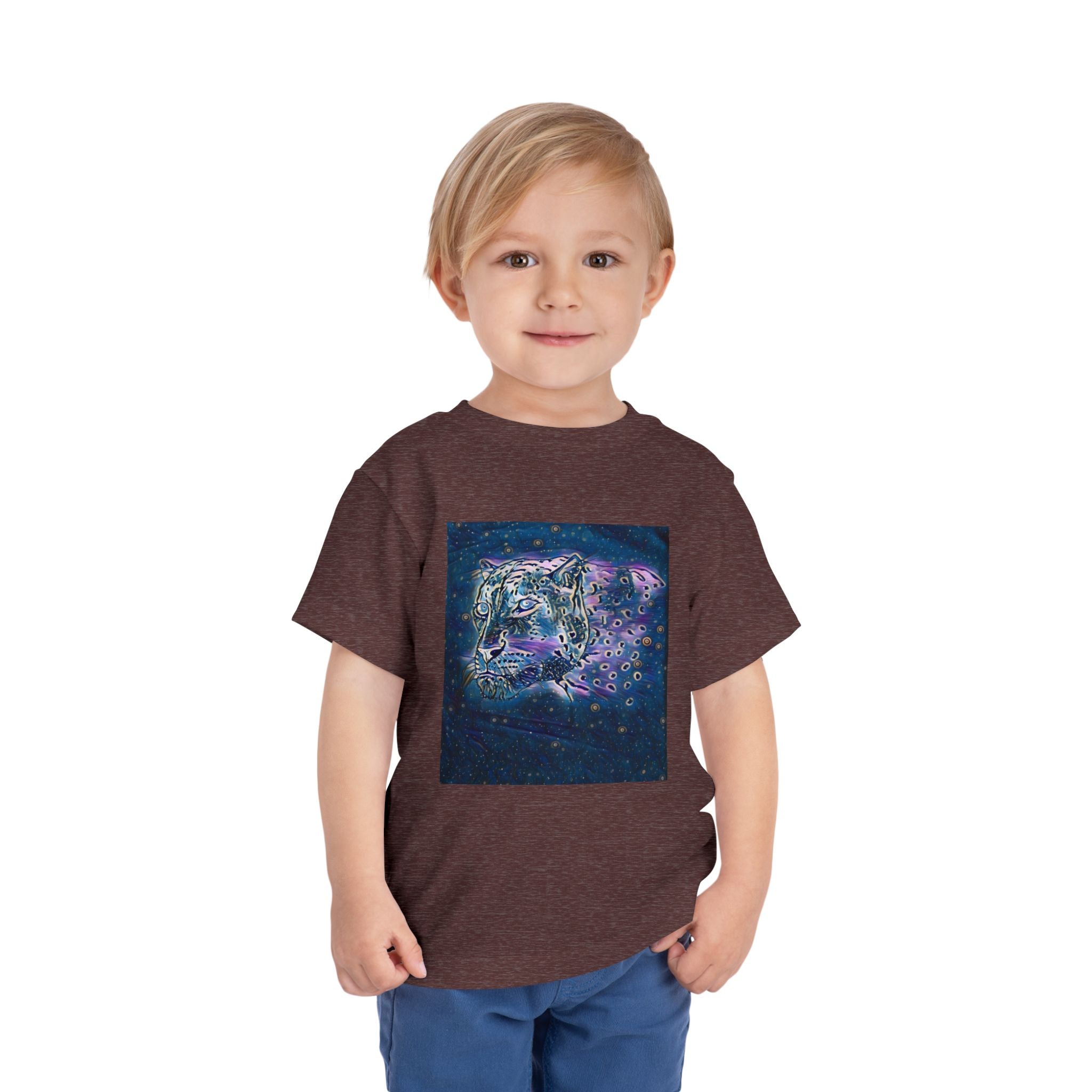 Galaxy Leopard Toddler Tee — Cosmic Animal Print Kids Shirt
