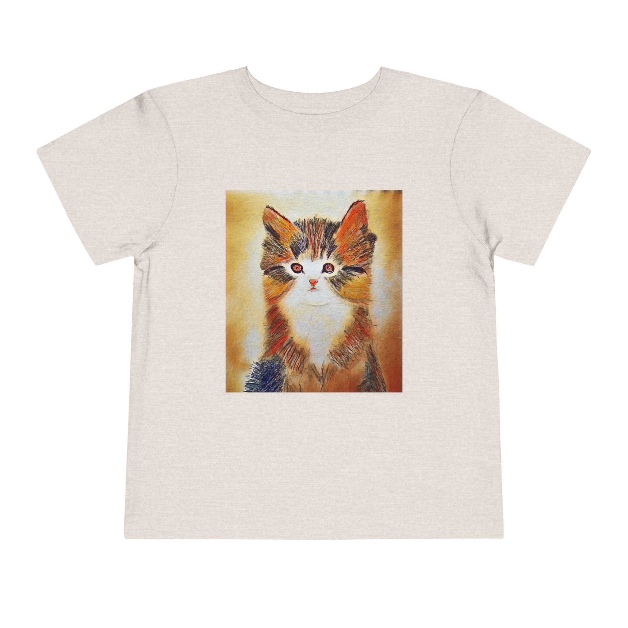 Adorable Watercolor Kitten Toddler Tee