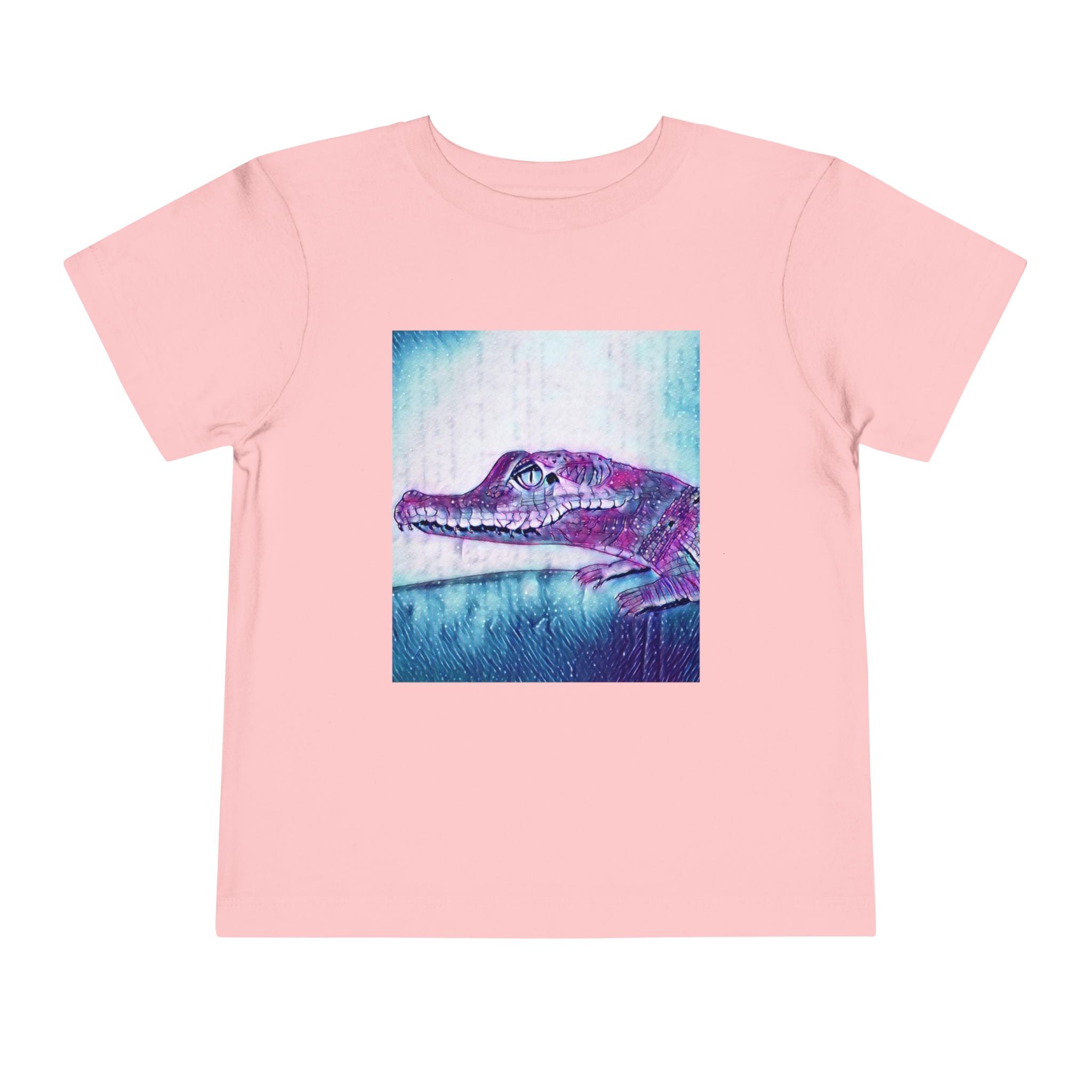 Toddler Tee — Purple Watercolor Alligator Graphic