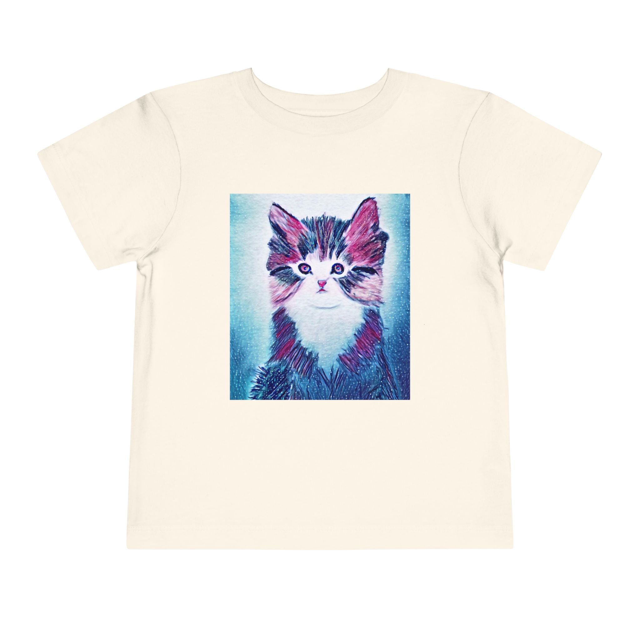Cute Watercolor Kitten Toddler Tee
