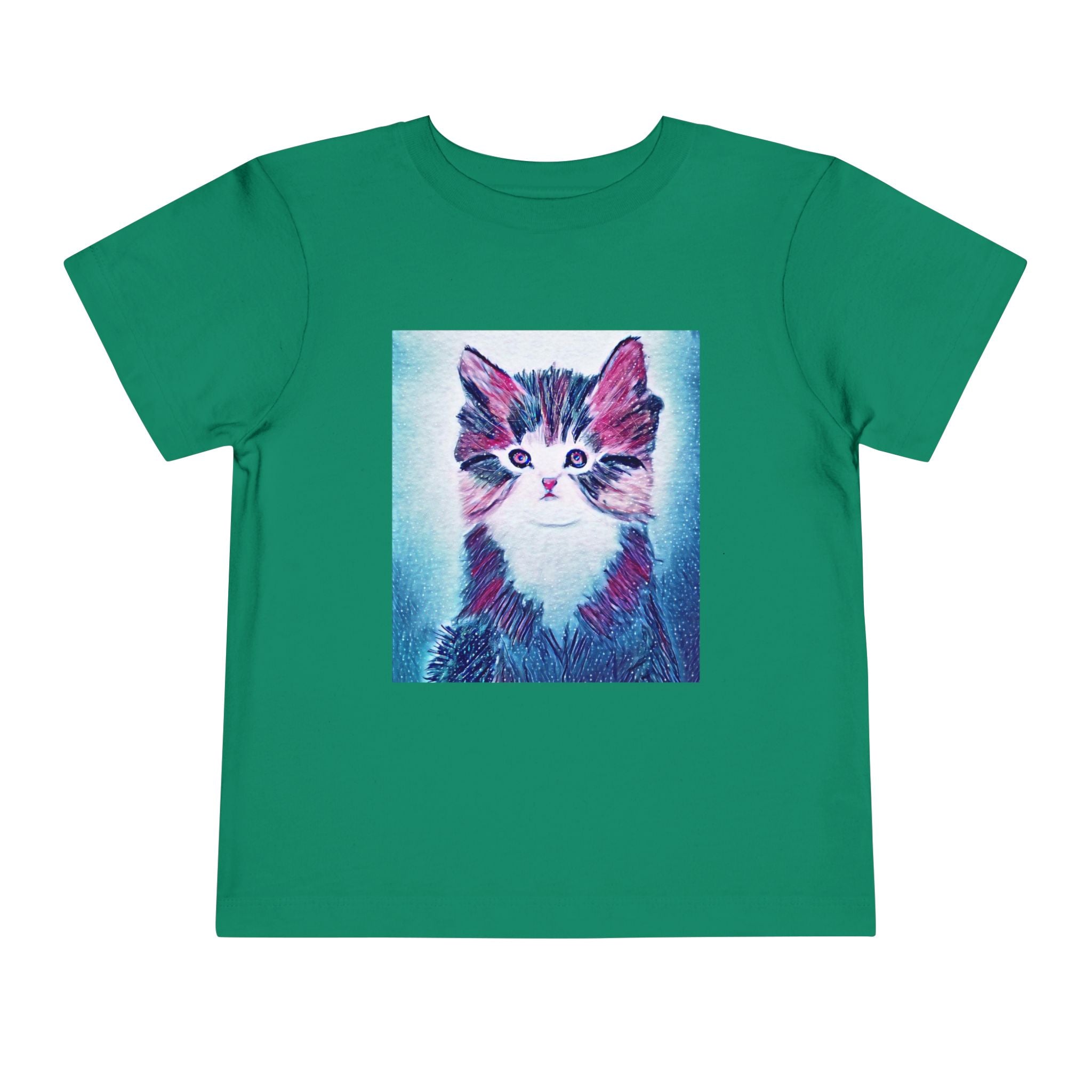 Cute Watercolor Kitten Toddler Tee