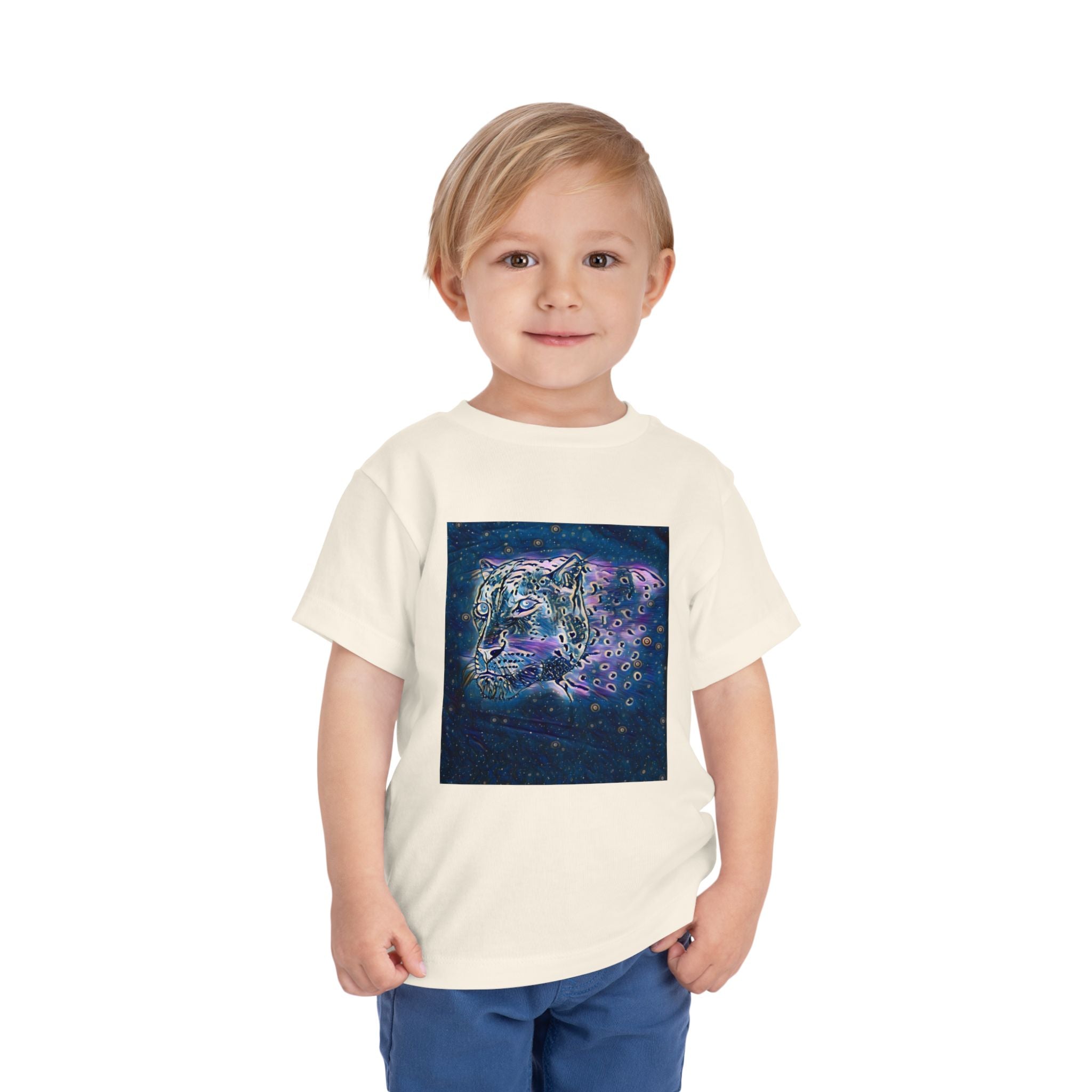 Galaxy Leopard Toddler Tee — Cosmic Animal Print Kids Shirt