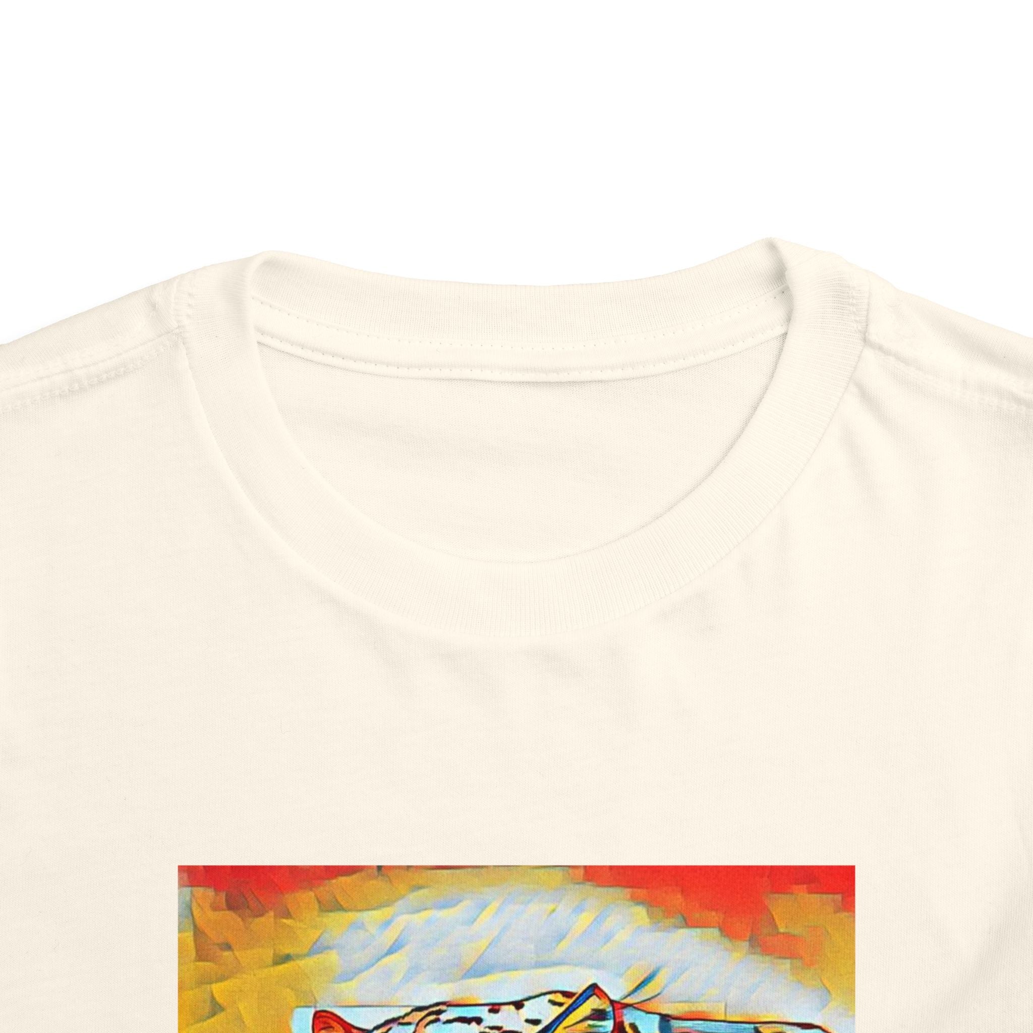 Abstract Leopard Toddler Tee — Colorful Wildlife Art Shirt