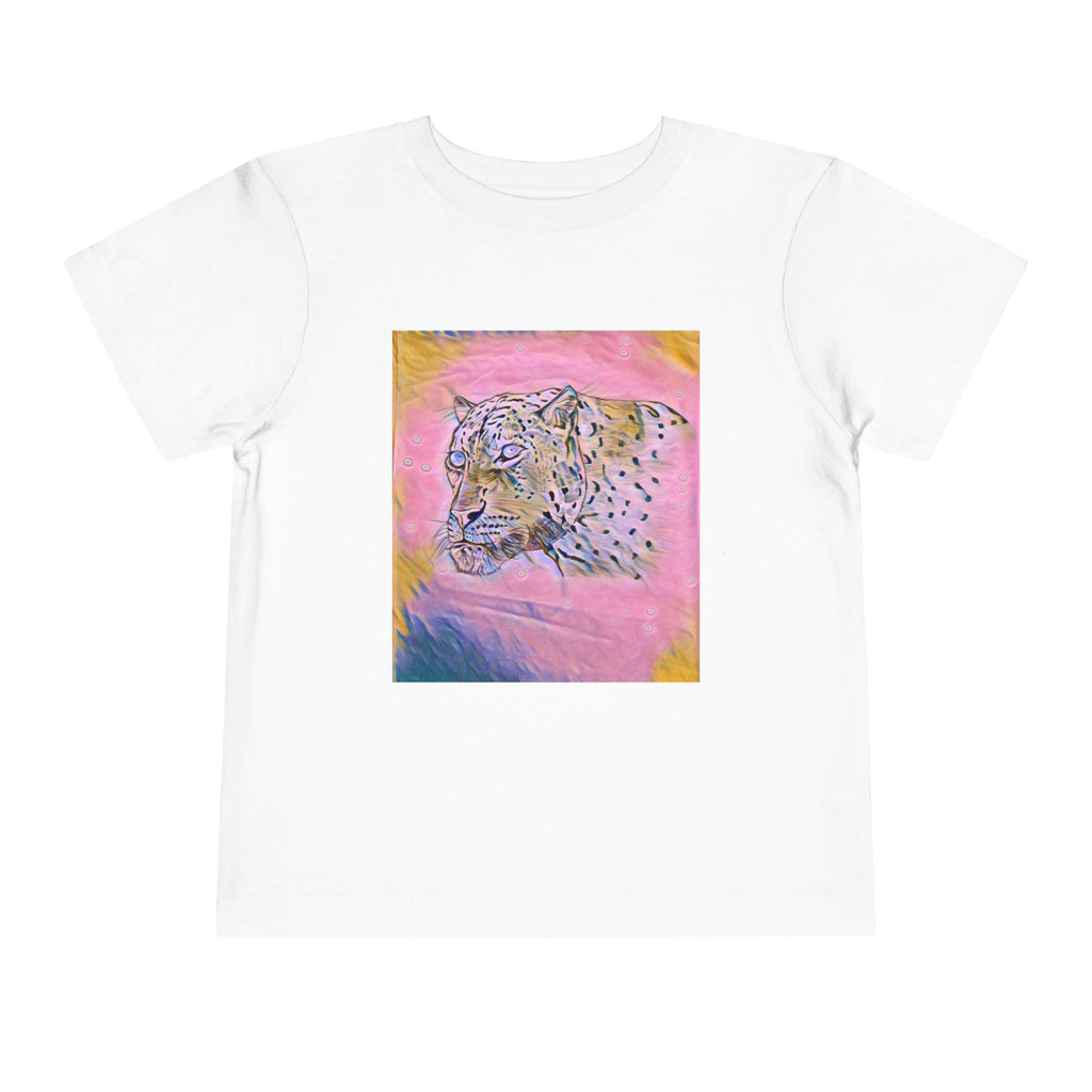 Leopard Portrait in pink Kids T-Shirt