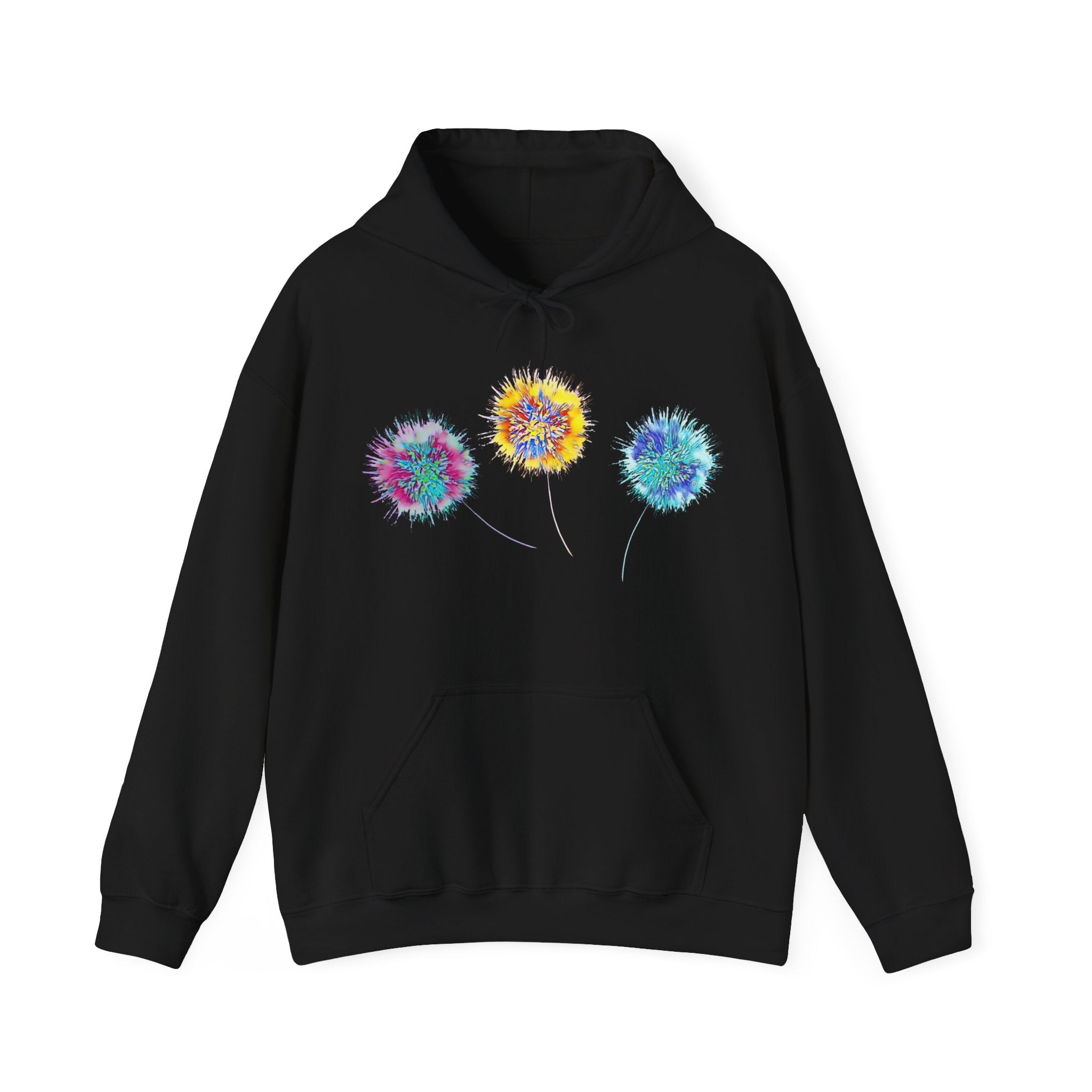 Colorful Floral Hoodie - Vibrant Floral Art Pullover