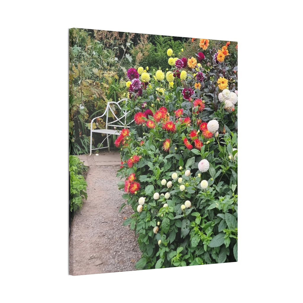 Floral Garden Path Canvas Print — Stretched Wall Art