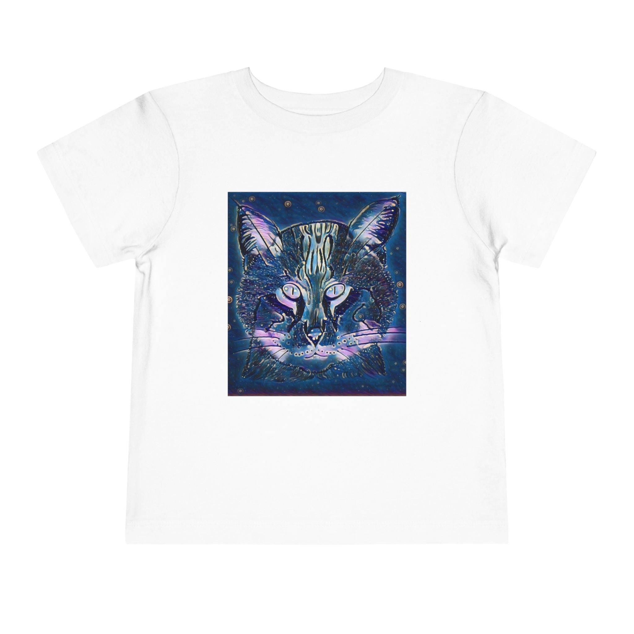 Toddler Tee — Mystical Galaxy Cat Graphic Shirt