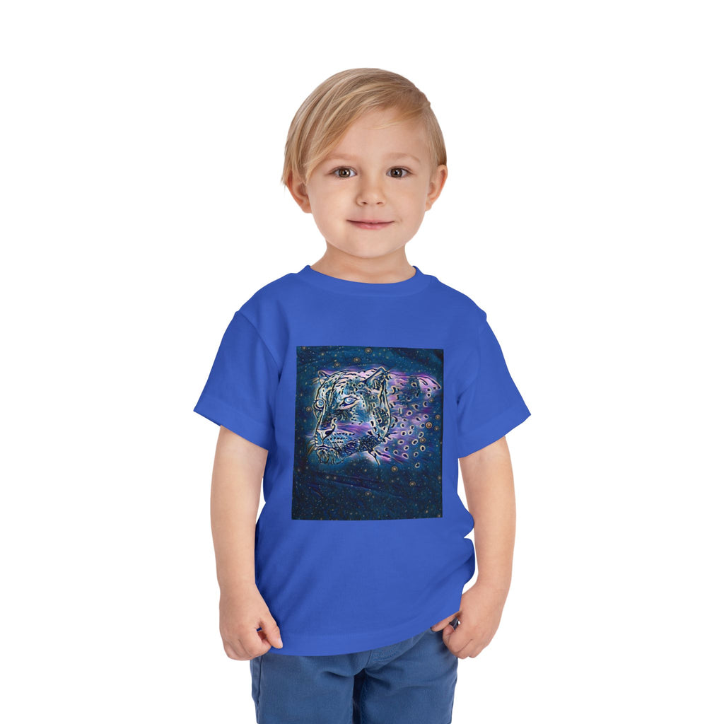 Galaxy Leopard Toddler Tee — Cosmic Animal Print Kids Shirt
