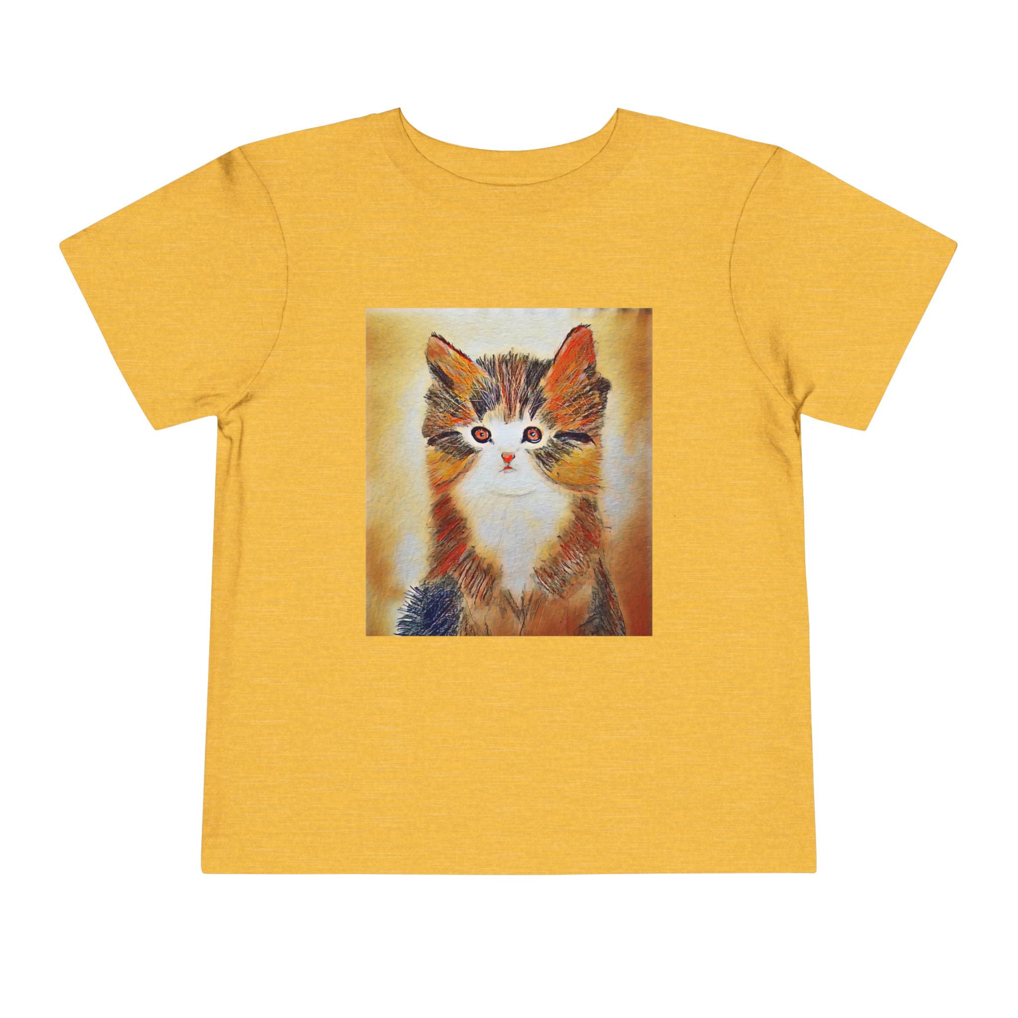Adorable Watercolor Kitten Toddler Tee