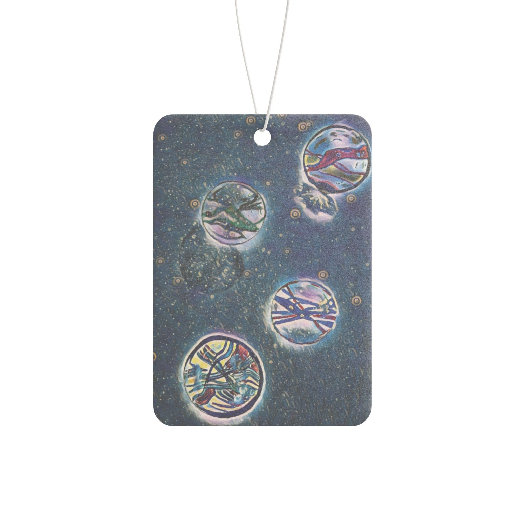 Celestial Bubbles Car Air Freshener — Cosmic Tree of Life Scented Ornament