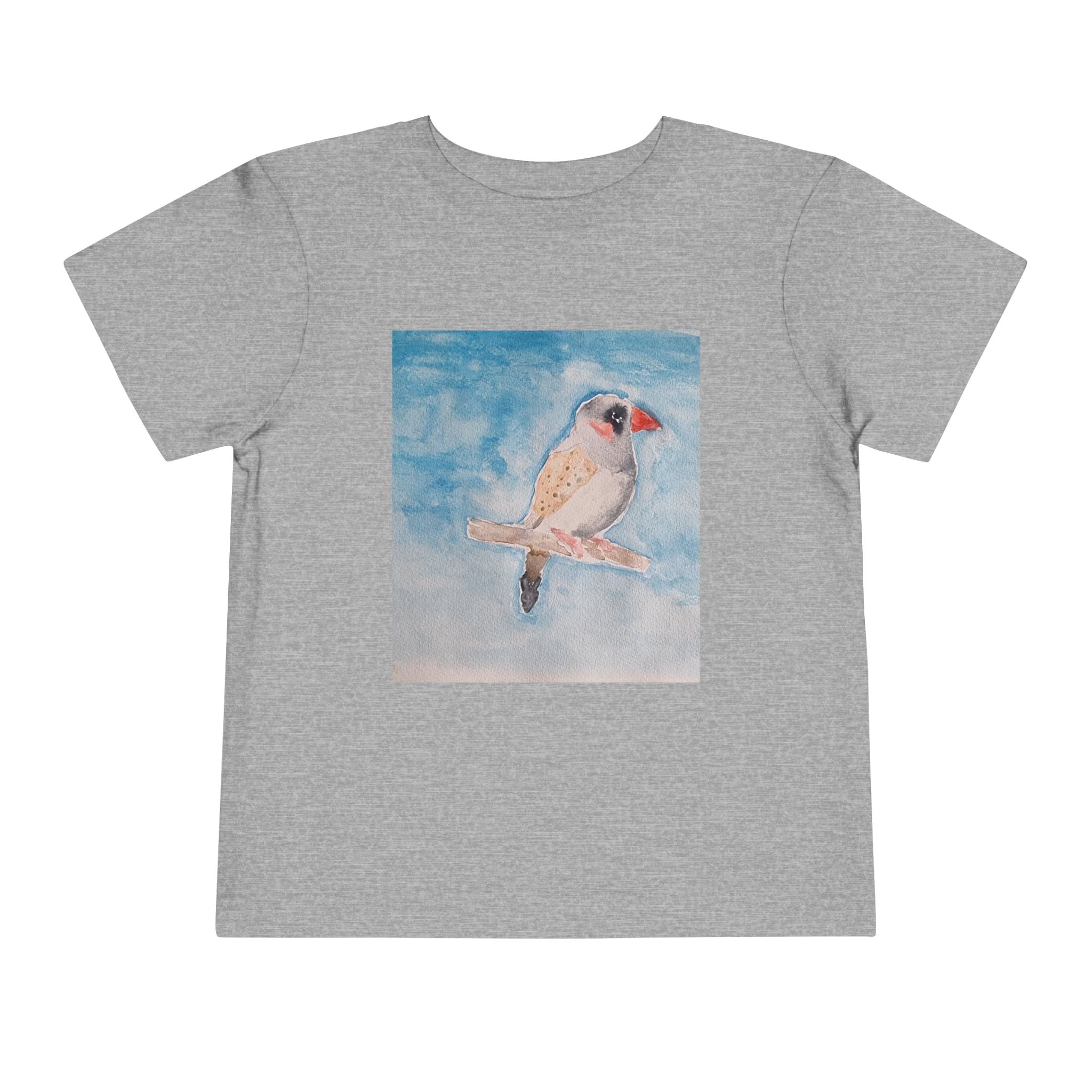 Zebra Finch Watercolor Toddler Tee