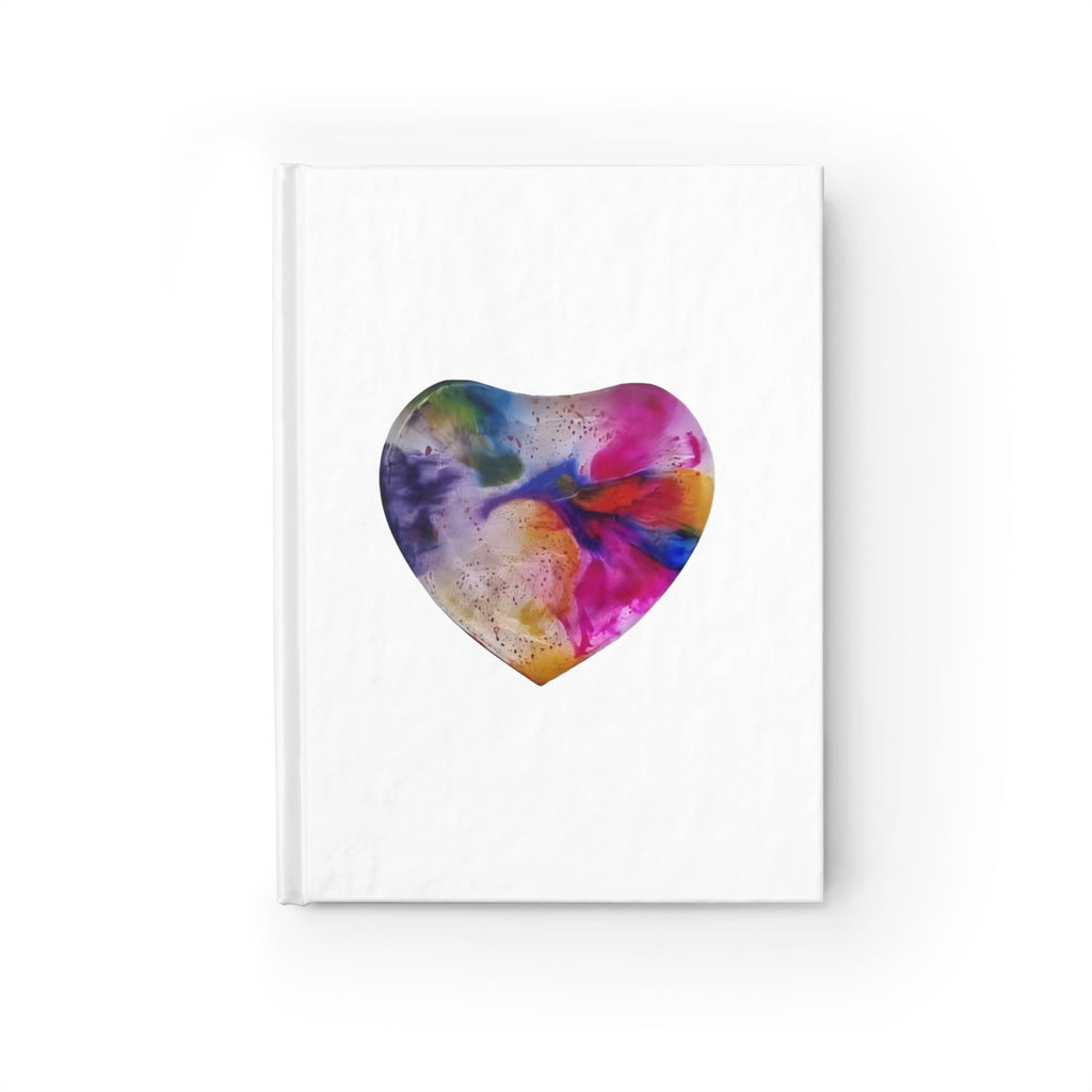 Watercolor Heart Journal | Blank Notebook, Colorful Abstract Hearts