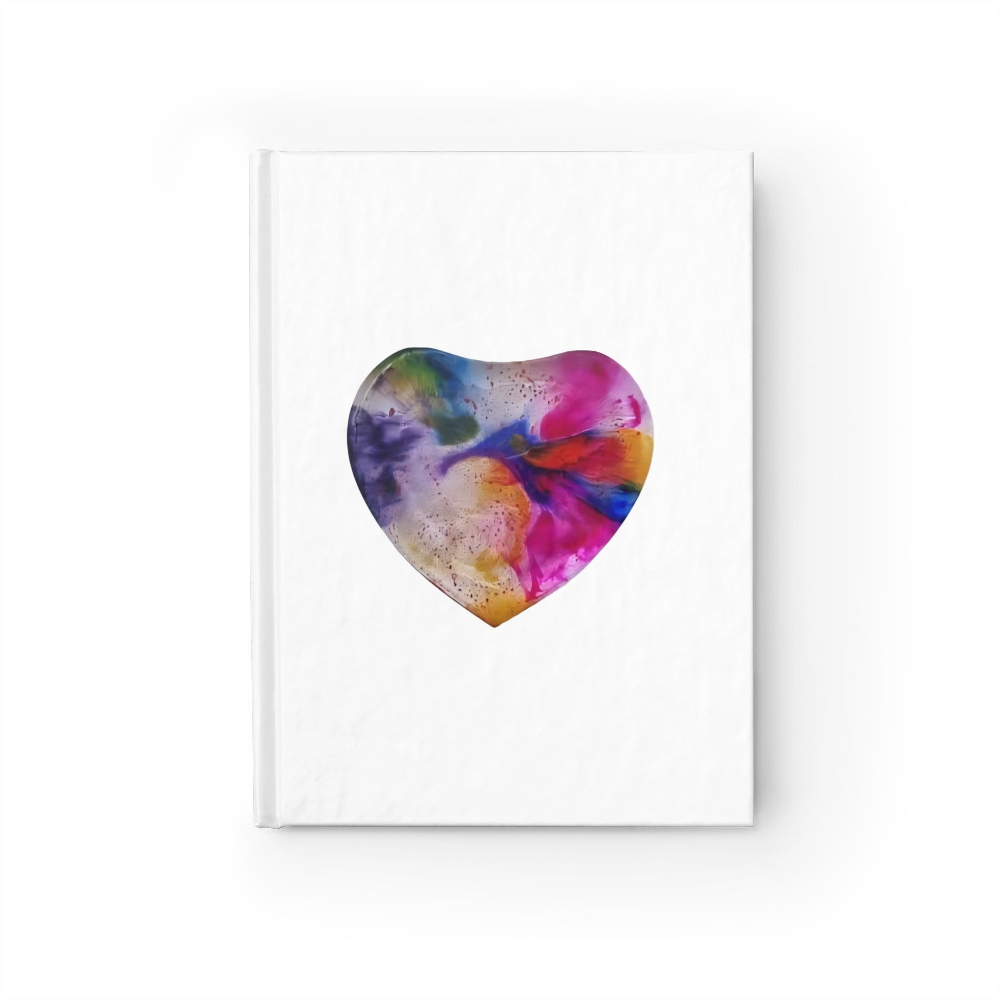 Watercolor Heart Journal | Blank Notebook, Colorful Abstract Hearts