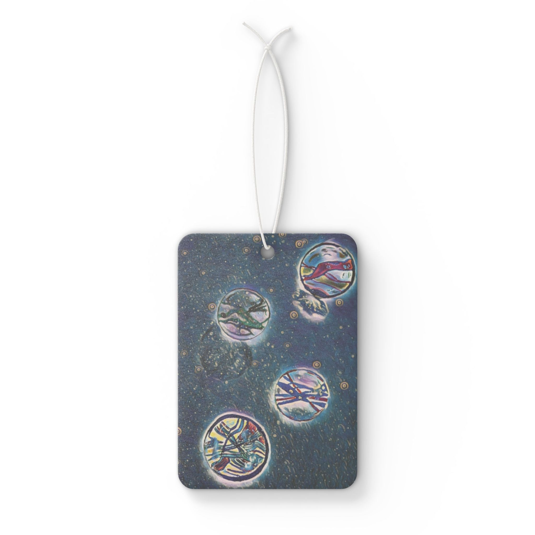 Celestial Bubbles Car Air Freshener — Cosmic Tree of Life Scented Ornament