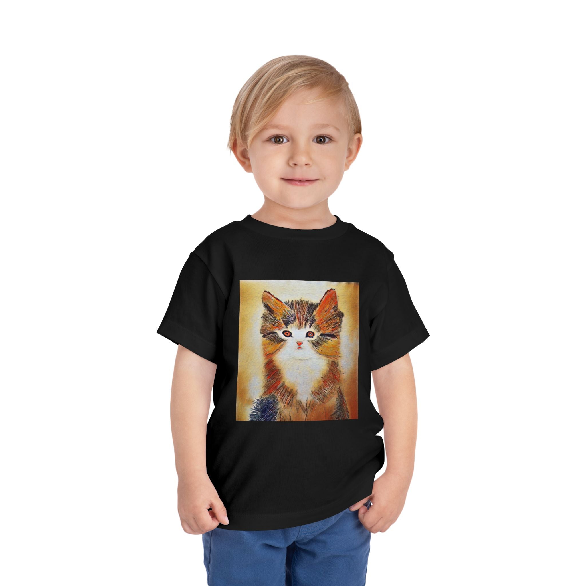 Adorable Watercolor Kitten Toddler Tee