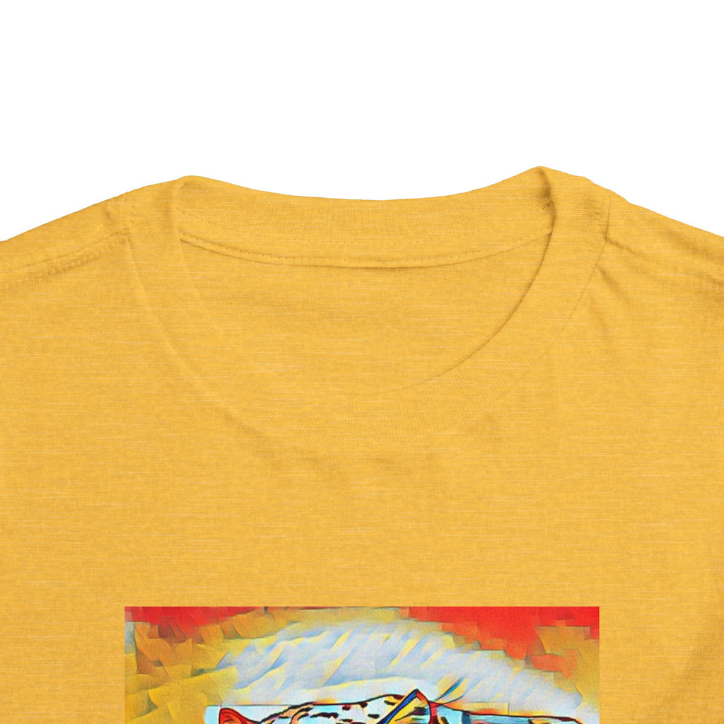 Abstract Leopard Toddler Tee — Colorful Wildlife Art Shirt
