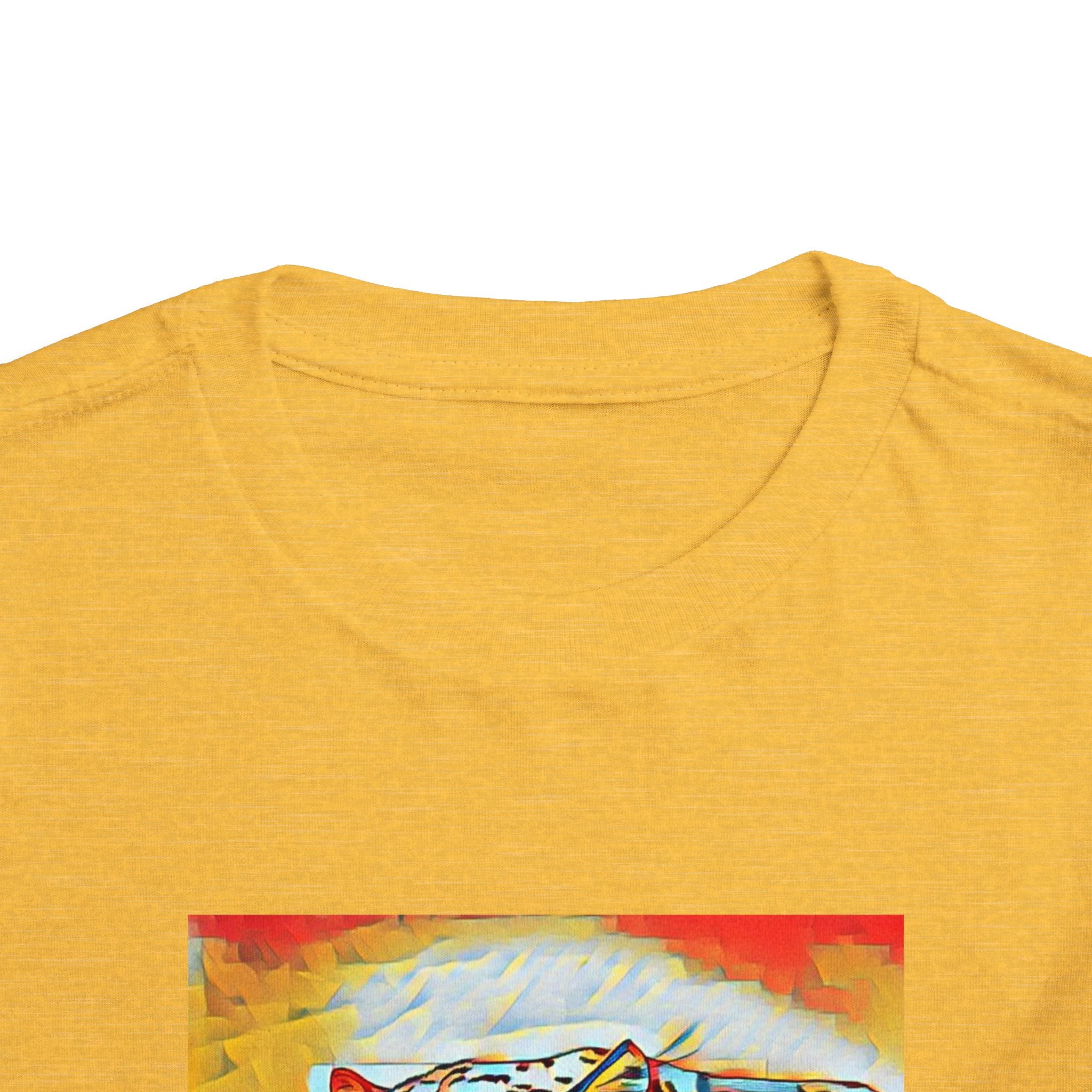 Abstract Leopard Toddler Tee — Colorful Wildlife Art Shirt