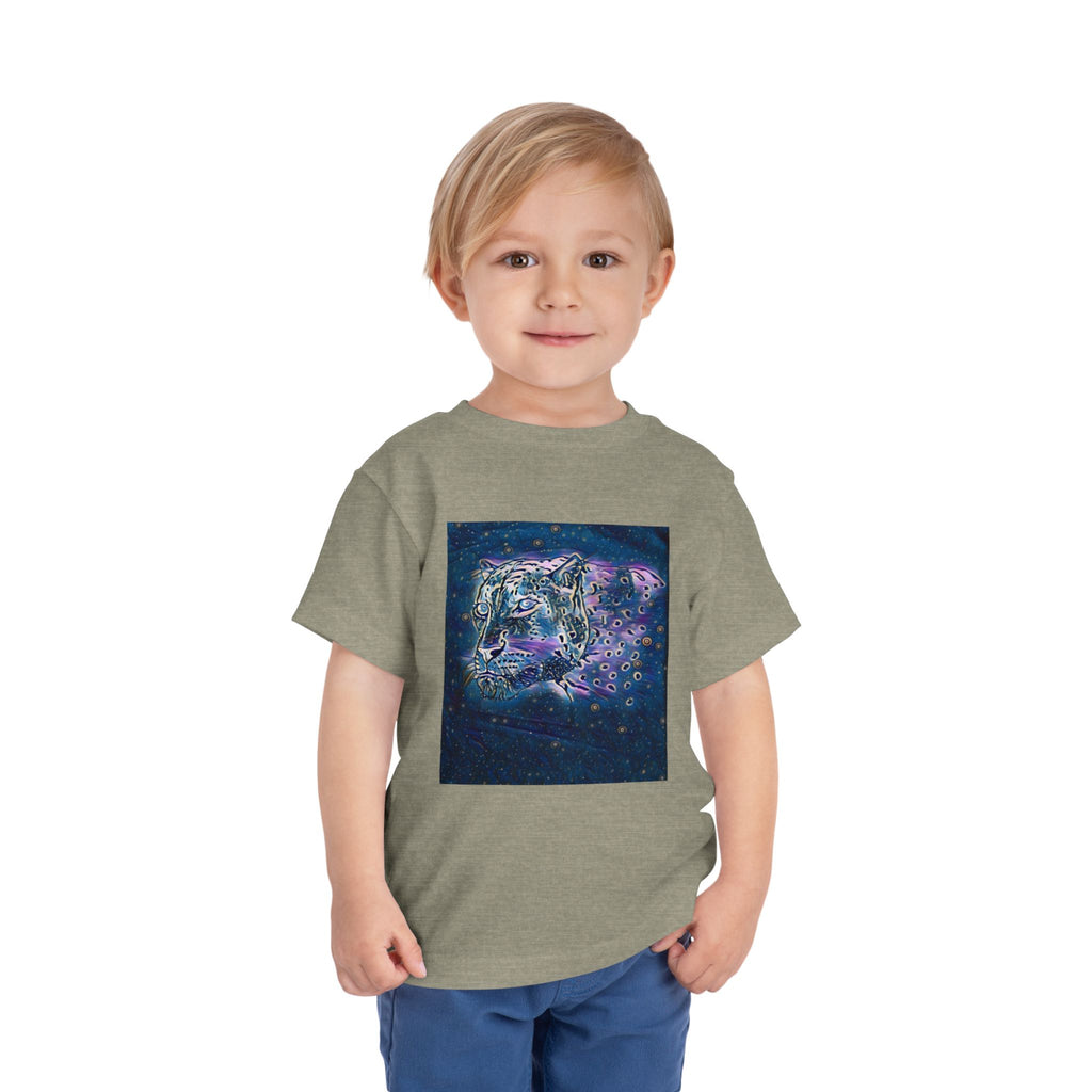Galaxy Leopard Toddler Tee — Cosmic Animal Print Kids Shirt