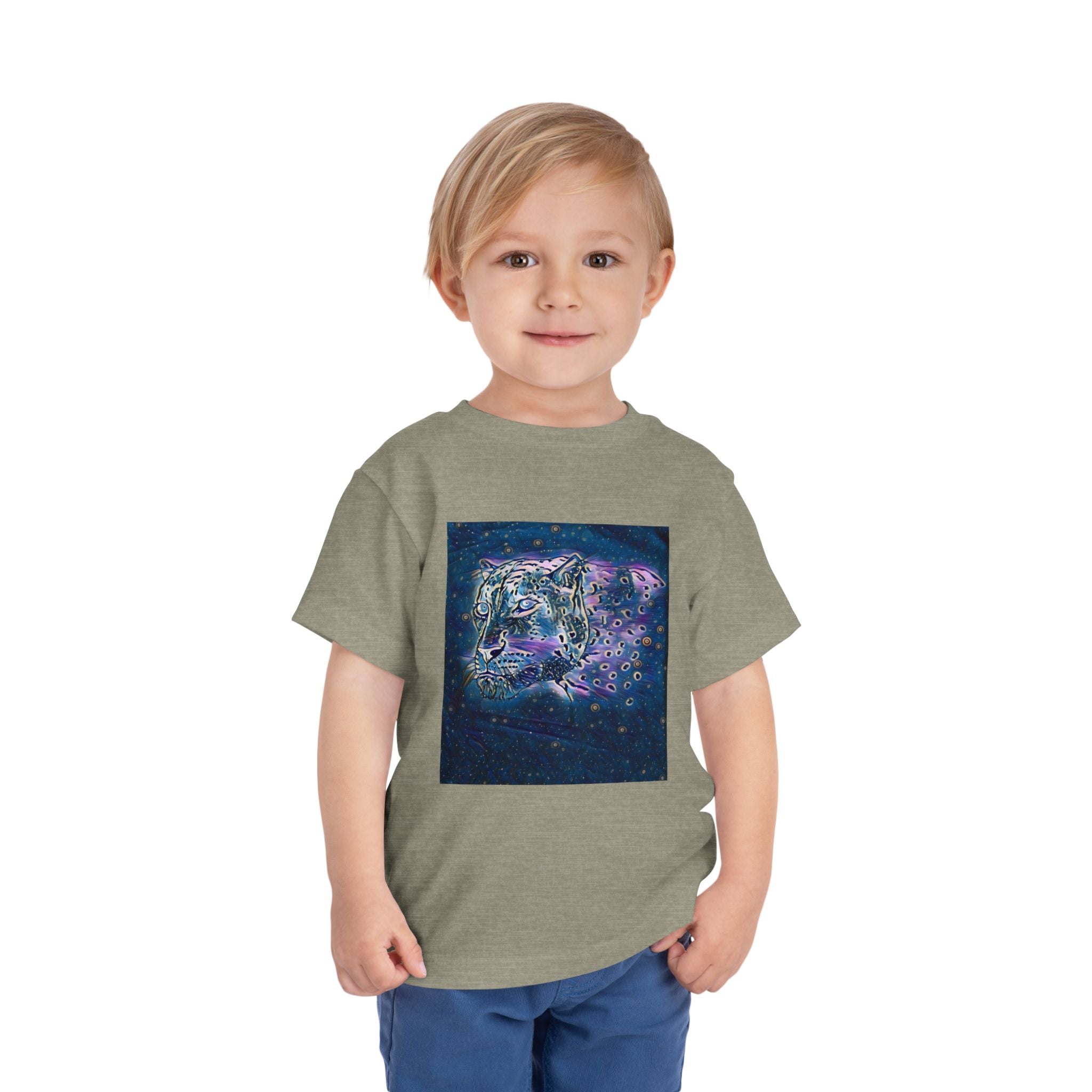 Galaxy Leopard Toddler Tee — Cosmic Animal Print Kids Shirt