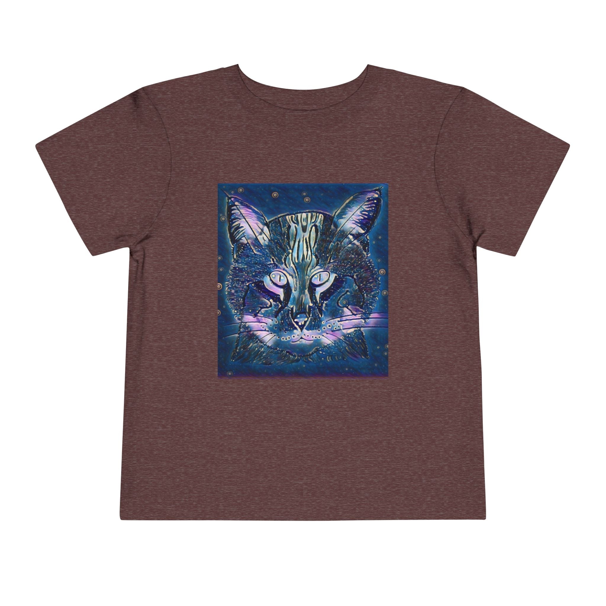 Toddler Tee — Mystical Galaxy Cat Graphic Shirt