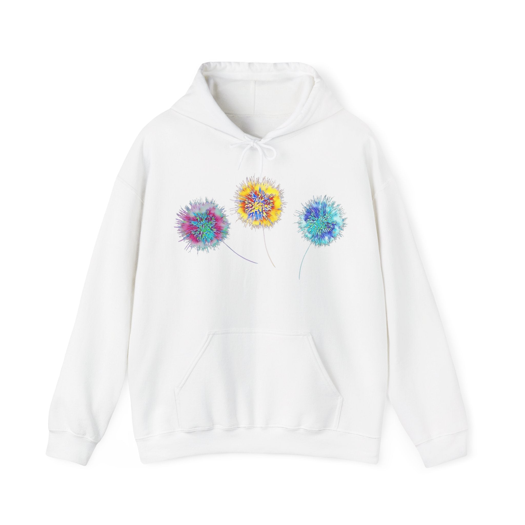 Colorful Floral Hoodie - Vibrant Floral Art Pullover