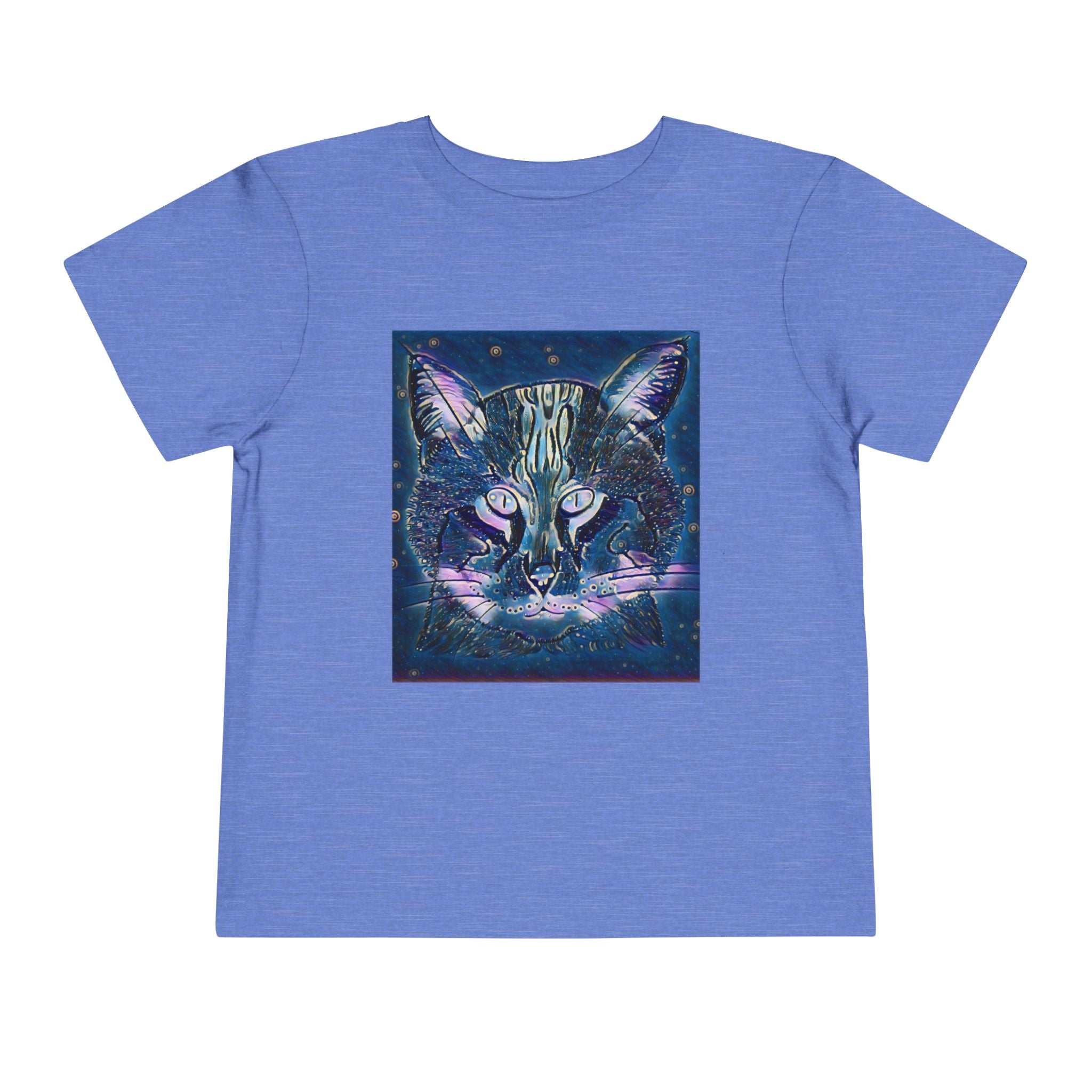 Toddler Tee — Mystical Galaxy Cat Graphic Shirt