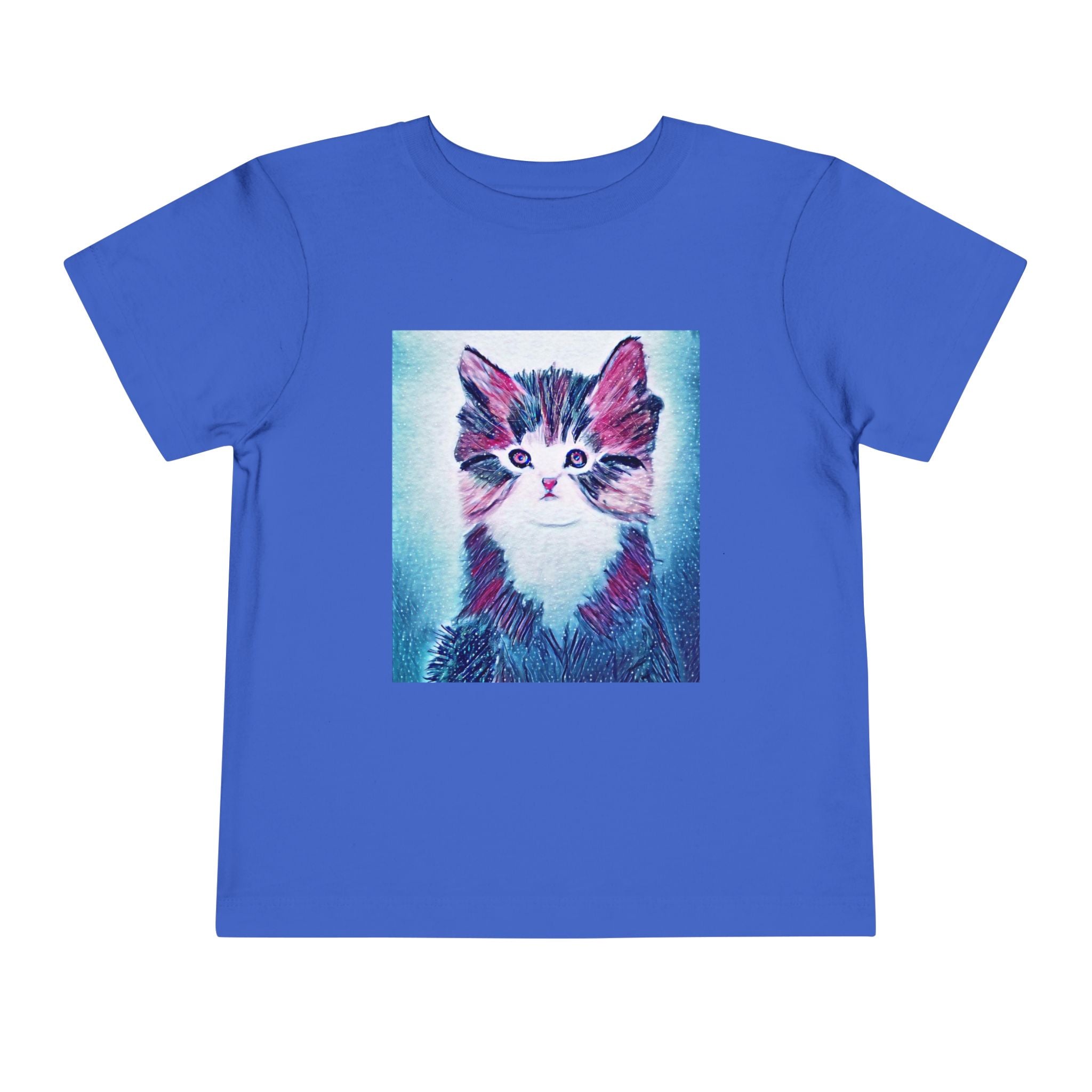 Cute Watercolor Kitten Toddler Tee