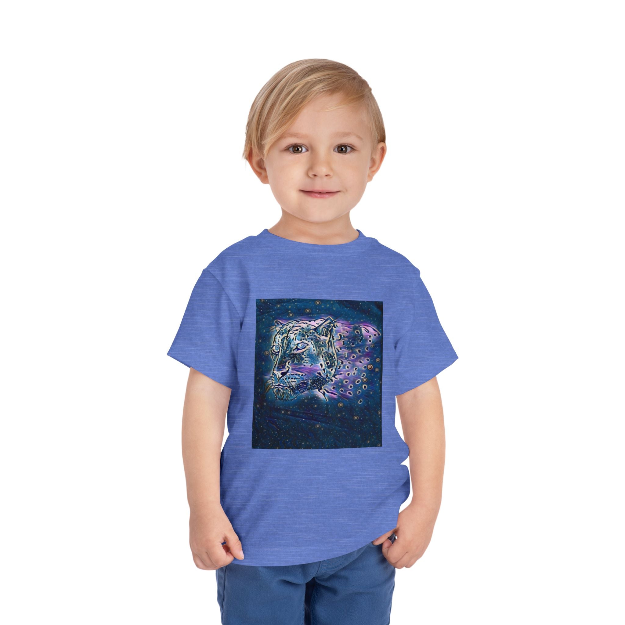 Galaxy Leopard Toddler Tee — Cosmic Animal Print Kids Shirt