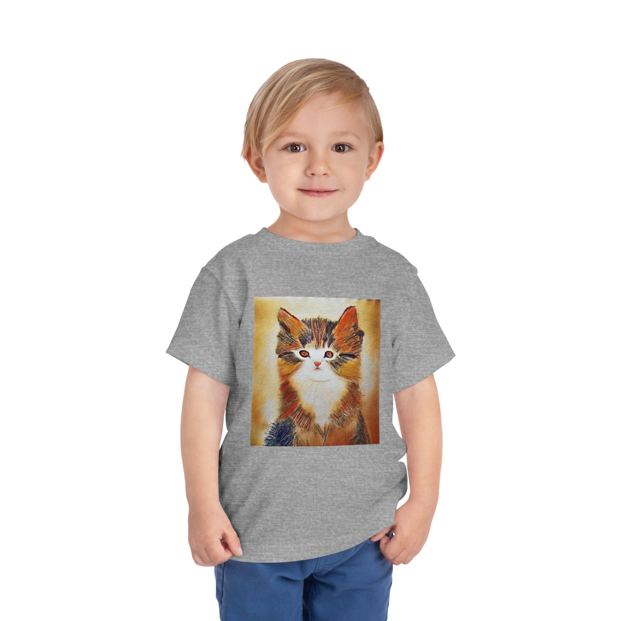 Adorable Watercolor Kitten Toddler Tee