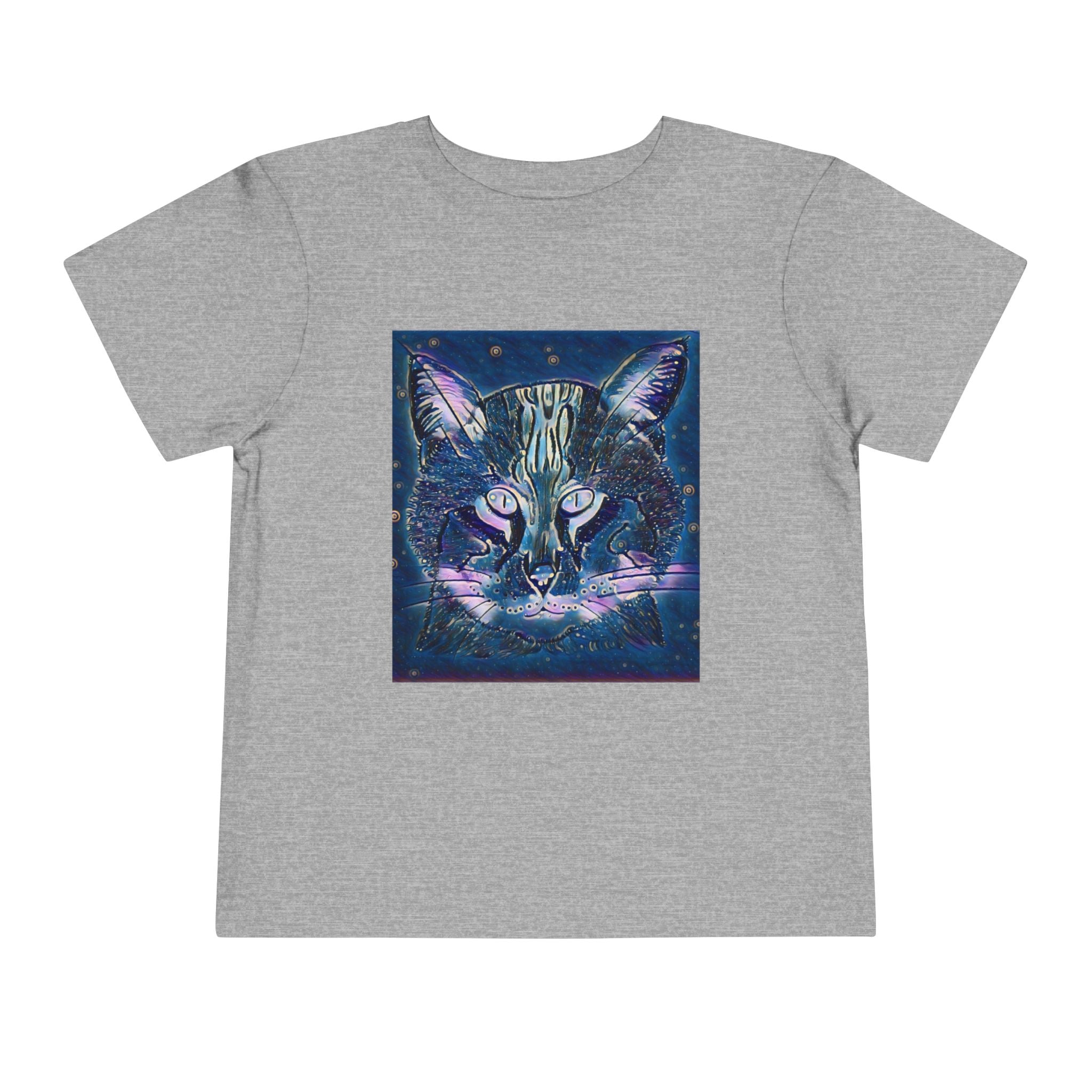 Toddler Tee — Mystical Galaxy Cat Graphic Shirt