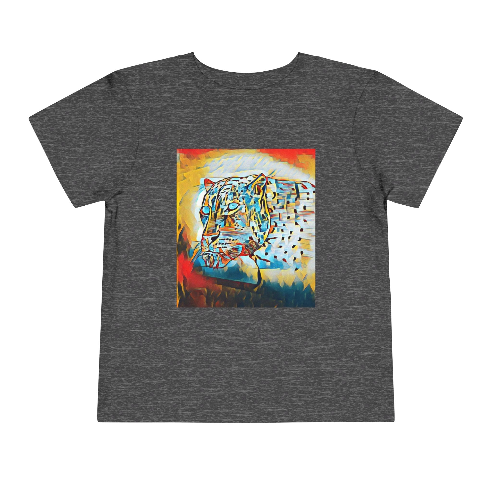 Abstract Leopard Toddler Tee — Colorful Wildlife Art Shirt