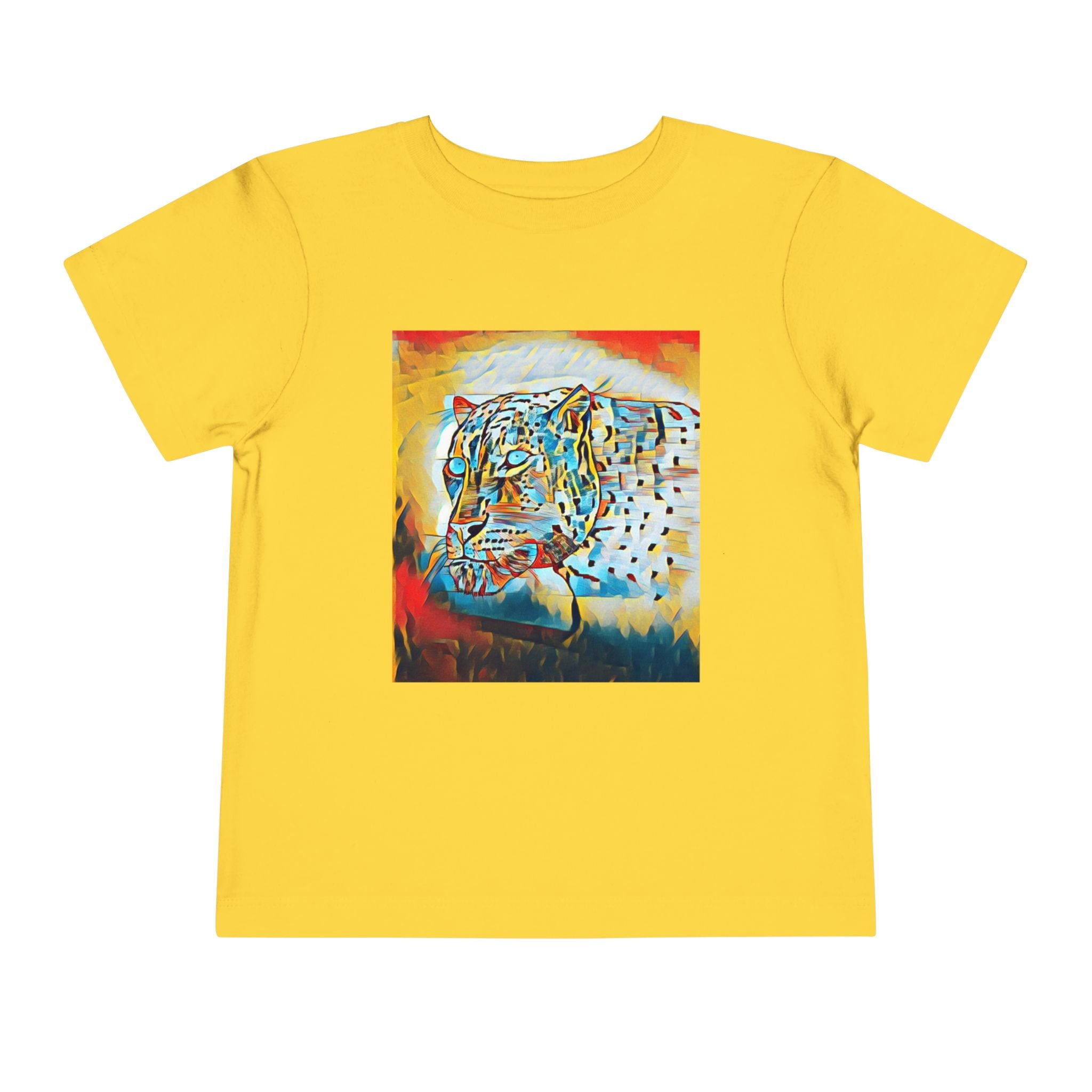 Abstract Leopard Toddler Tee — Colorful Wildlife Art Shirt