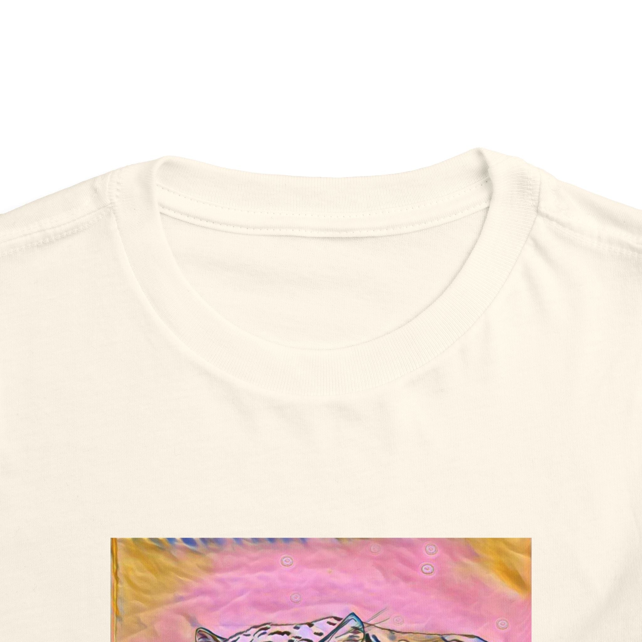 Leopard Portrait in pink Kids T-Shirt