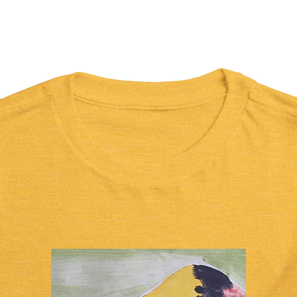 Yellow Goldfinch on Cherry Blossom Branch | Kids Spring Bird Shirt