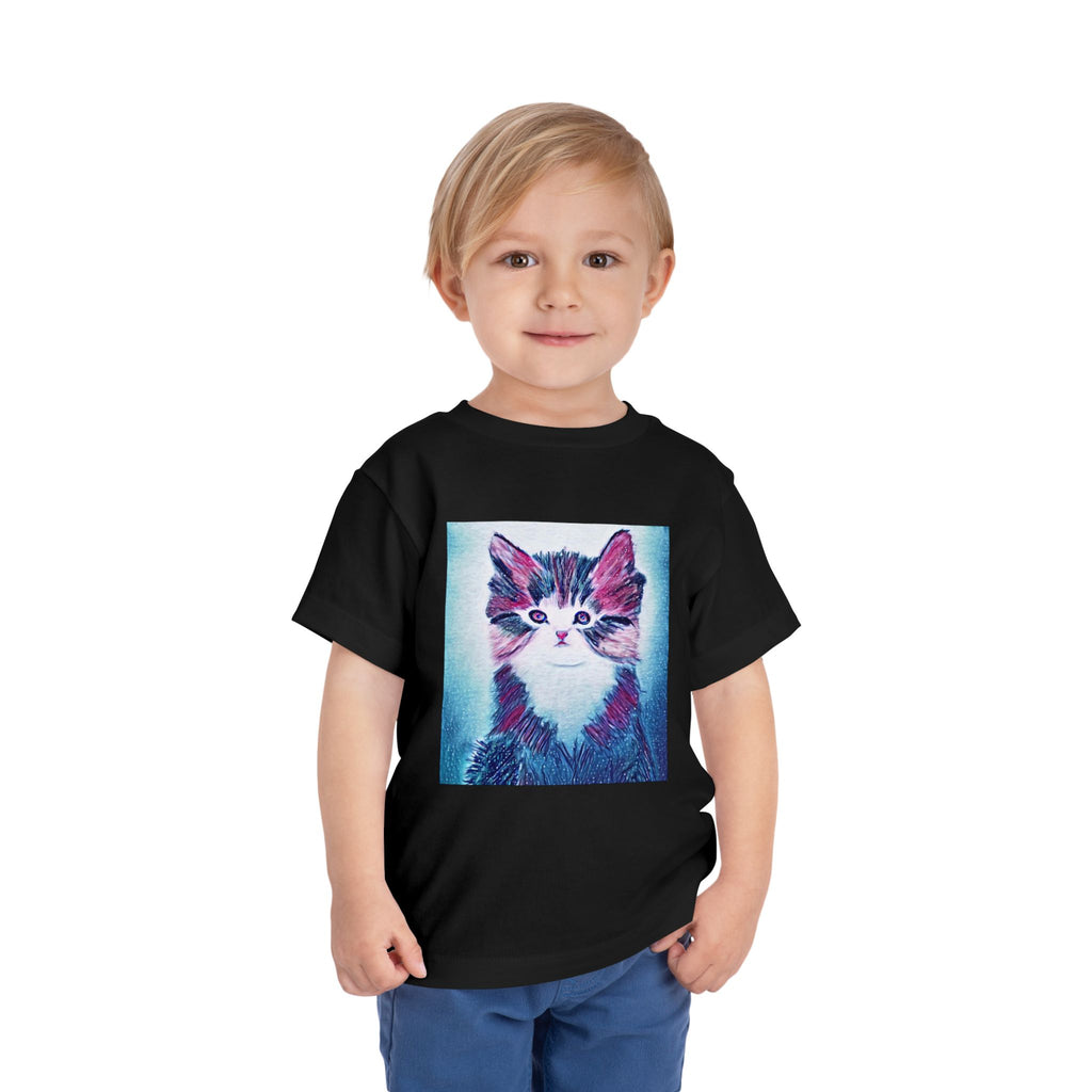 Cute Watercolor Kitten Toddler Tee