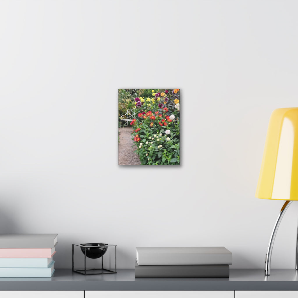 Floral Garden Path Canvas Print — Stretched Wall Art