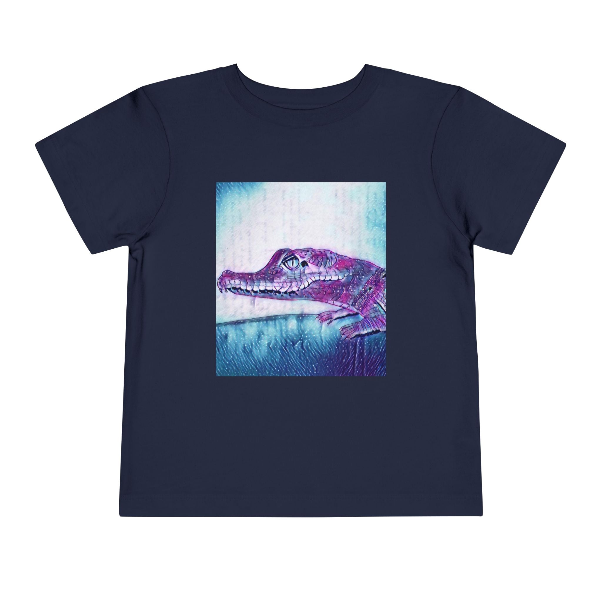 Toddler Tee — Purple Watercolor Alligator Graphic