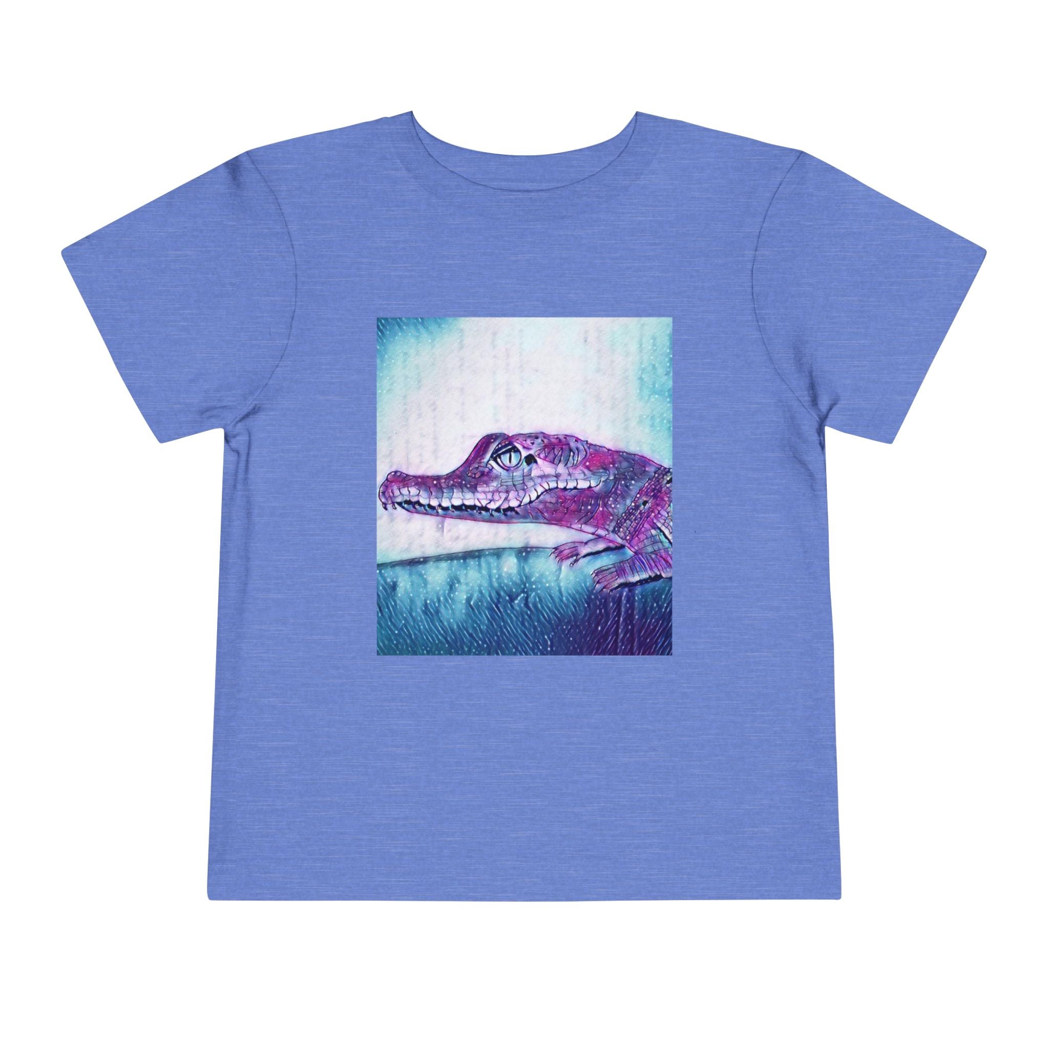 Toddler Tee — Purple Watercolor Alligator Graphic