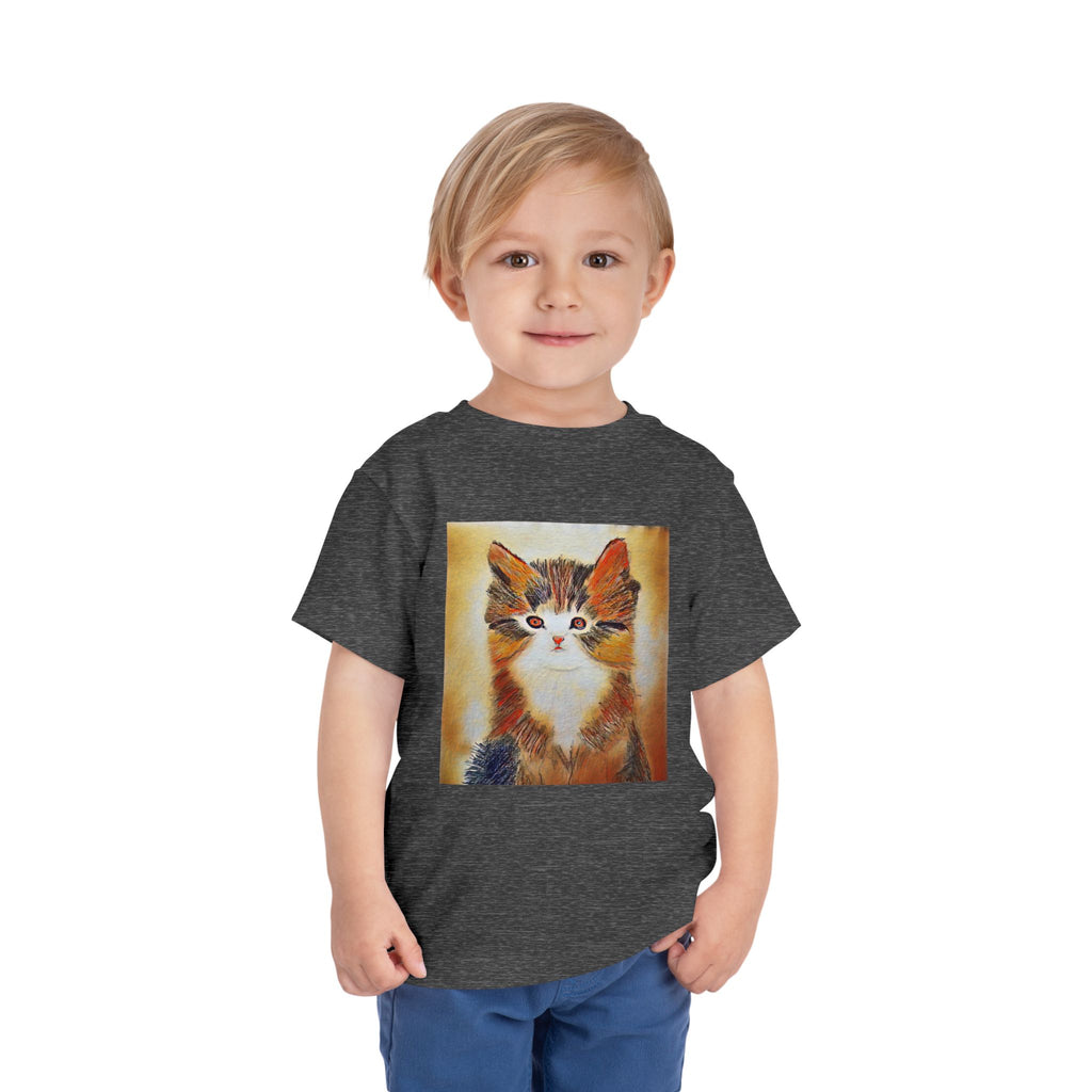 Adorable Watercolor Kitten Toddler Tee